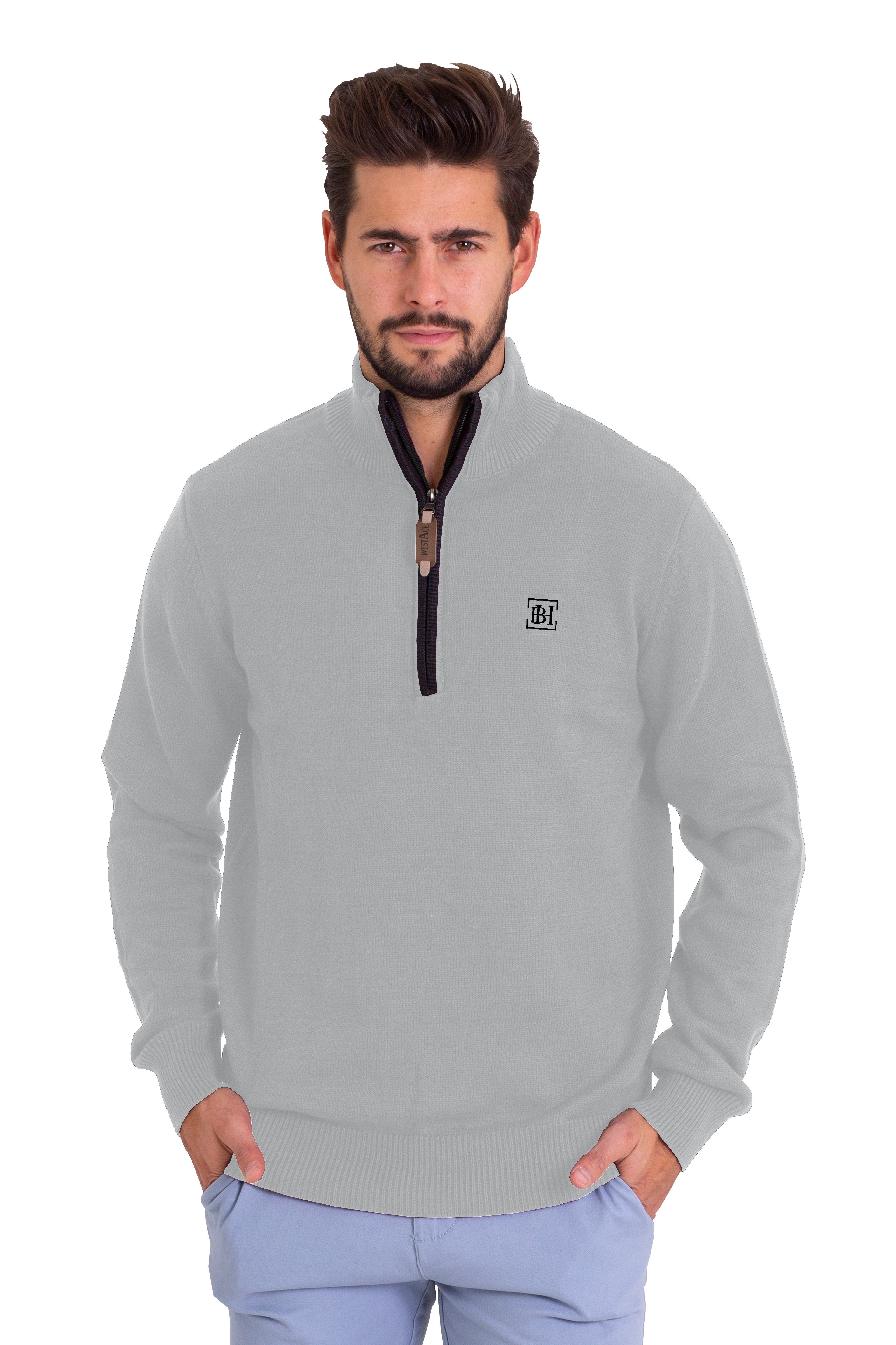 BlauerHafen Strickpullover Herren Long Sleeve Pullover Jumper Troyer Regula günstig online kaufen