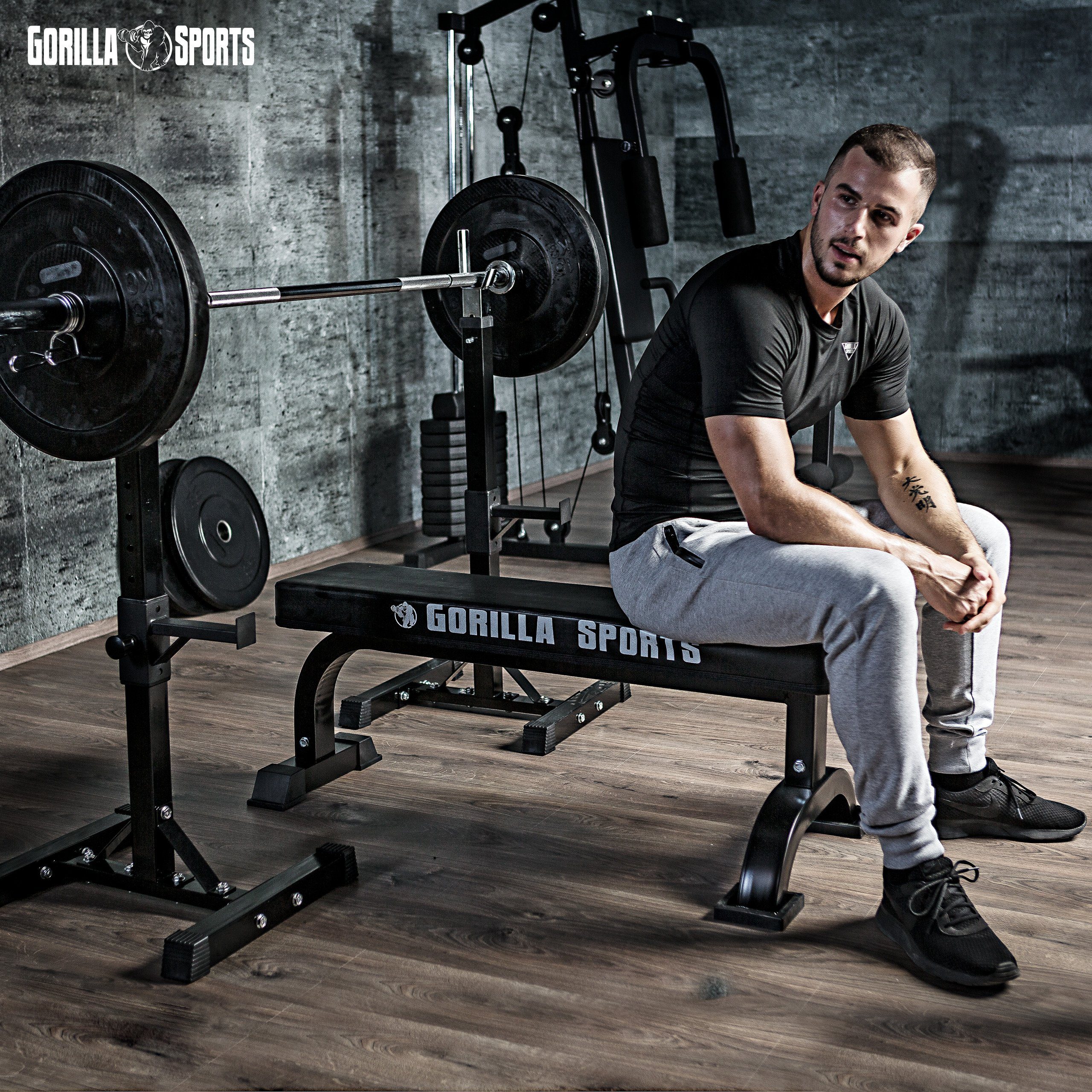 Langhantelständer bis (1-St) 500 Rack, kg GORILLA Hantelablage, Verstellbar, Langhantelablage - SPORTS Squat -