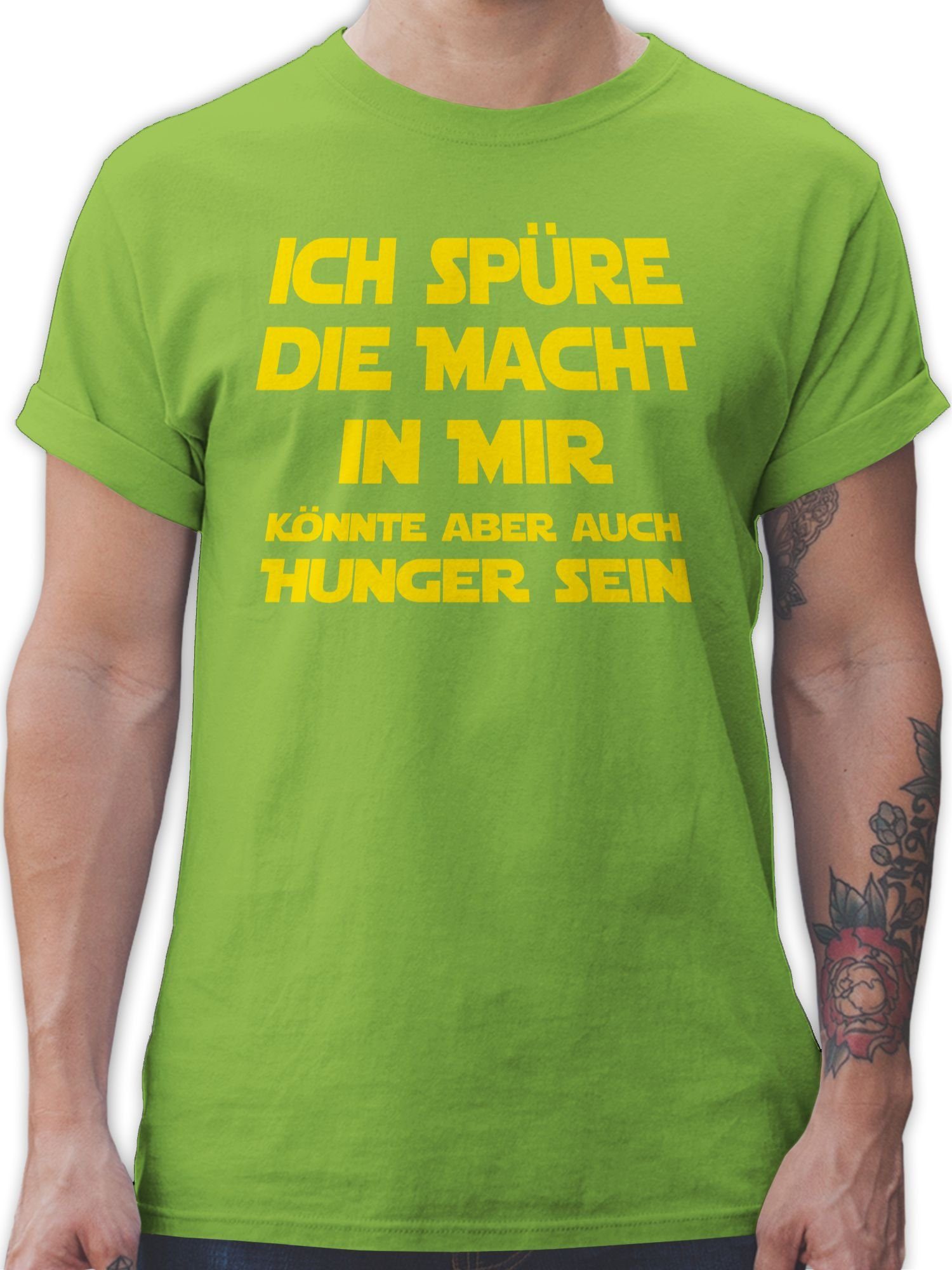 Shirtracer T-Shirt »Ich spüre die Macht in mir Könnte aber auch Hunger sein  - Sprüche Statement mit Spruch - Herren Premium T-Shirt« fun-t-shirts -  hunger tshirt - ich spüre die macht in