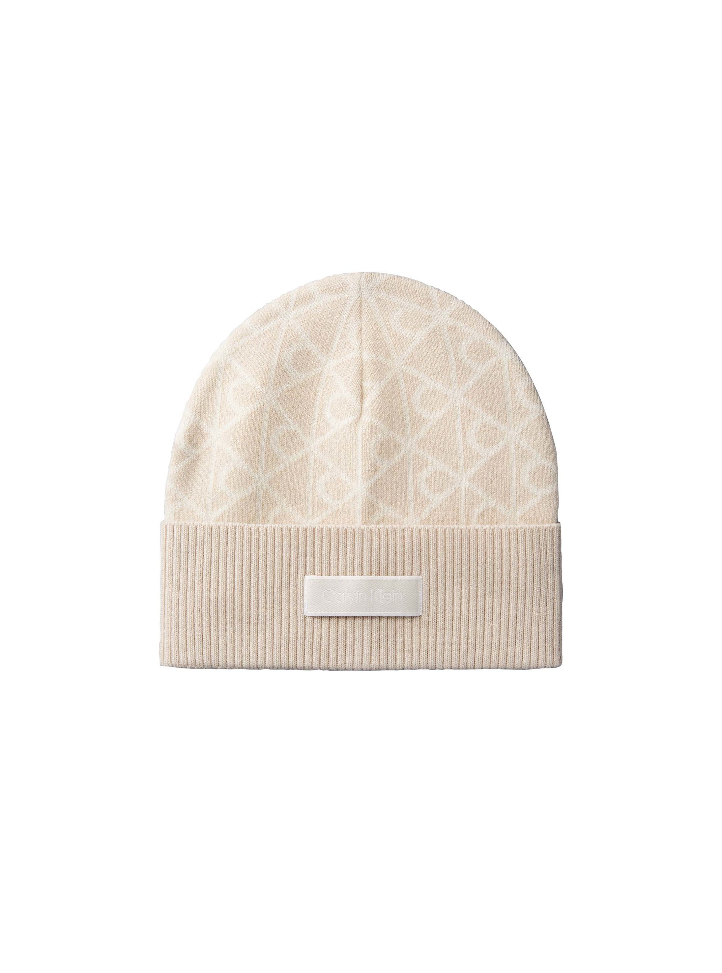 Calvin Klein Beanie WOOL BEANIE Regular fit mit Markenprint