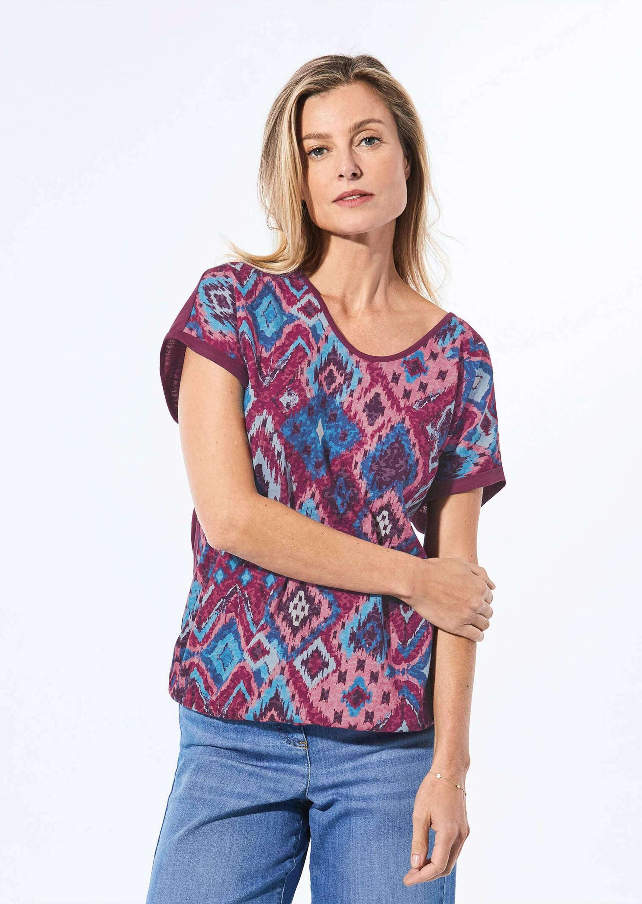 T-Shirt Kurzgröße: Shirt aus Effektgarn