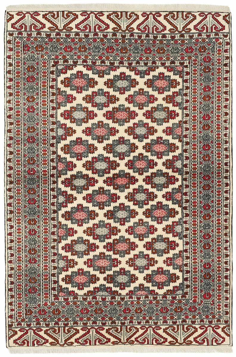 Orientteppich Handgeknüpfter 135x199 Höhe: Perserteppich, 6 Orientteppich Turkaman Nain rechteckig, mm Trading, /