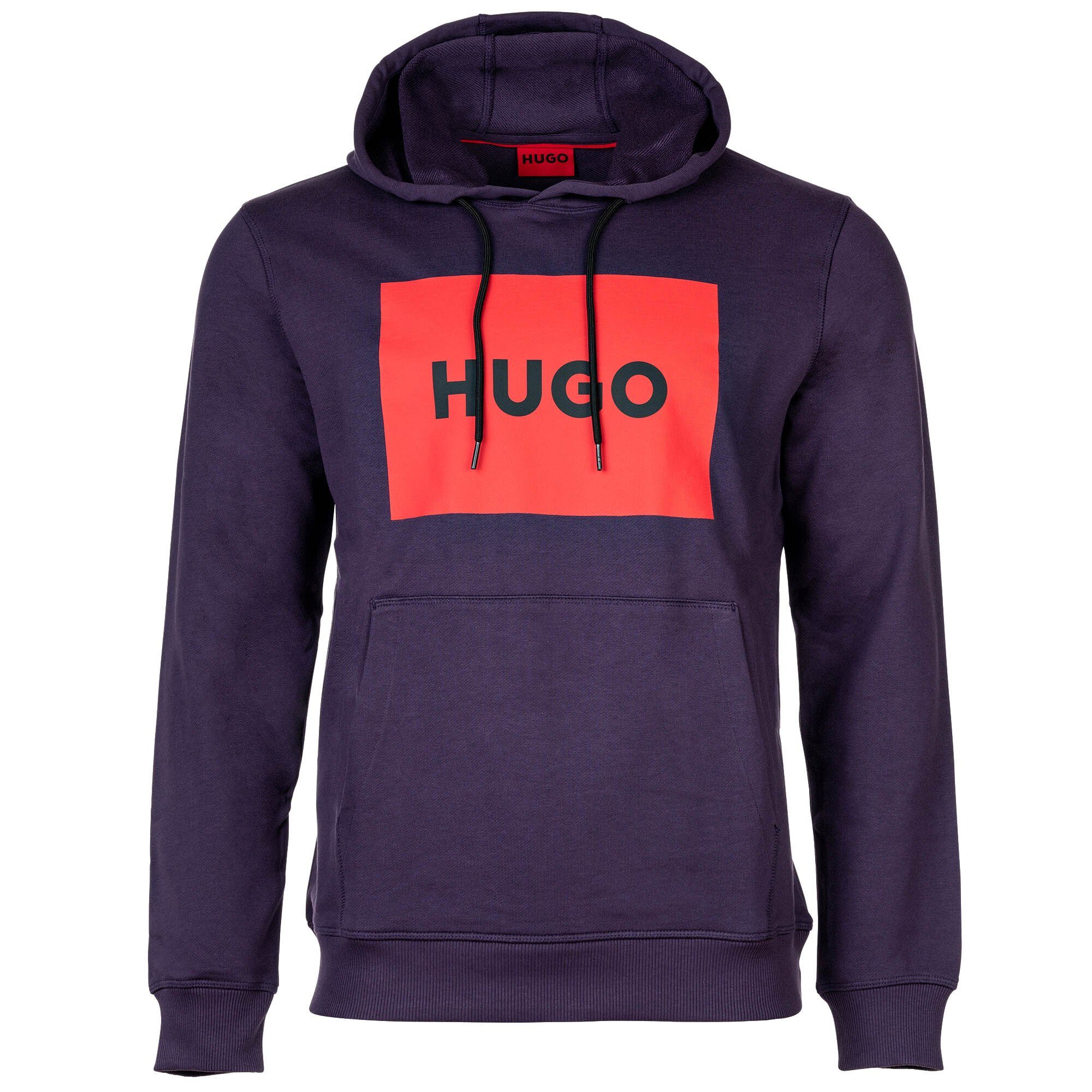 Herren Hoodie Sweatshirt - Lila HUGO Kapuzen-Sweatshirt Duratschi223,