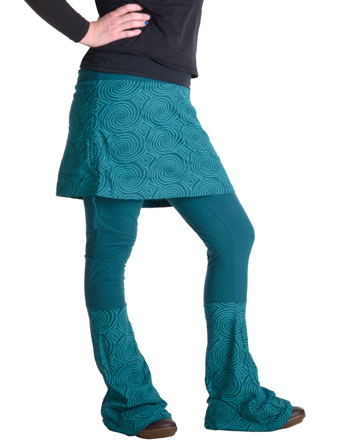 Vishes Hosenrock Rock- Schlag- Hosen Kombination - Lange Größe Goa, Boho, Ethno, Hippie Style