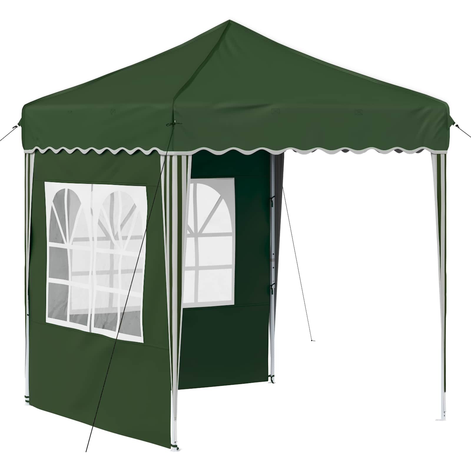 vidaXL Partyzelt Pop-up Partyzelt 195 x 195 x 245 cm Grün Oxford-Stoff