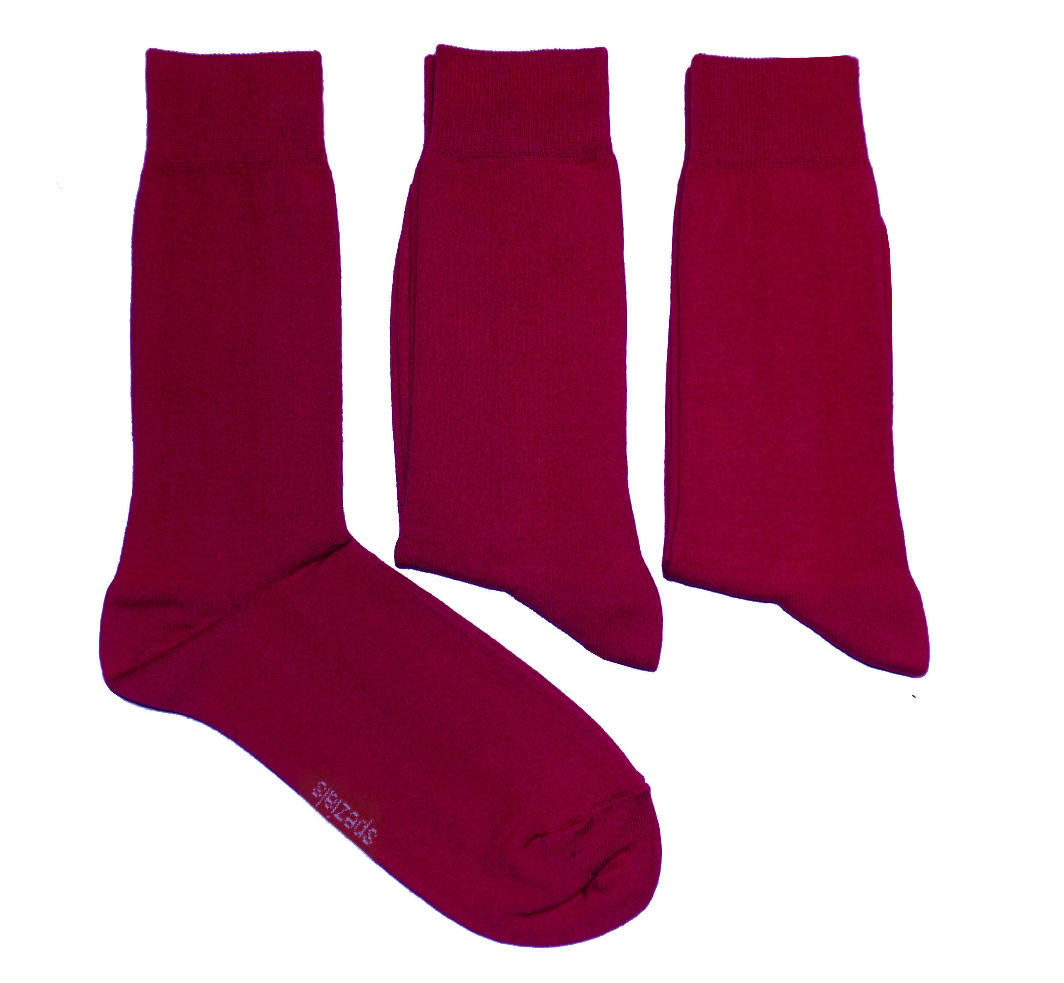 Basicsocken Herren Businesssocken 3-er Pack >>Rot<< aus Baumwolle