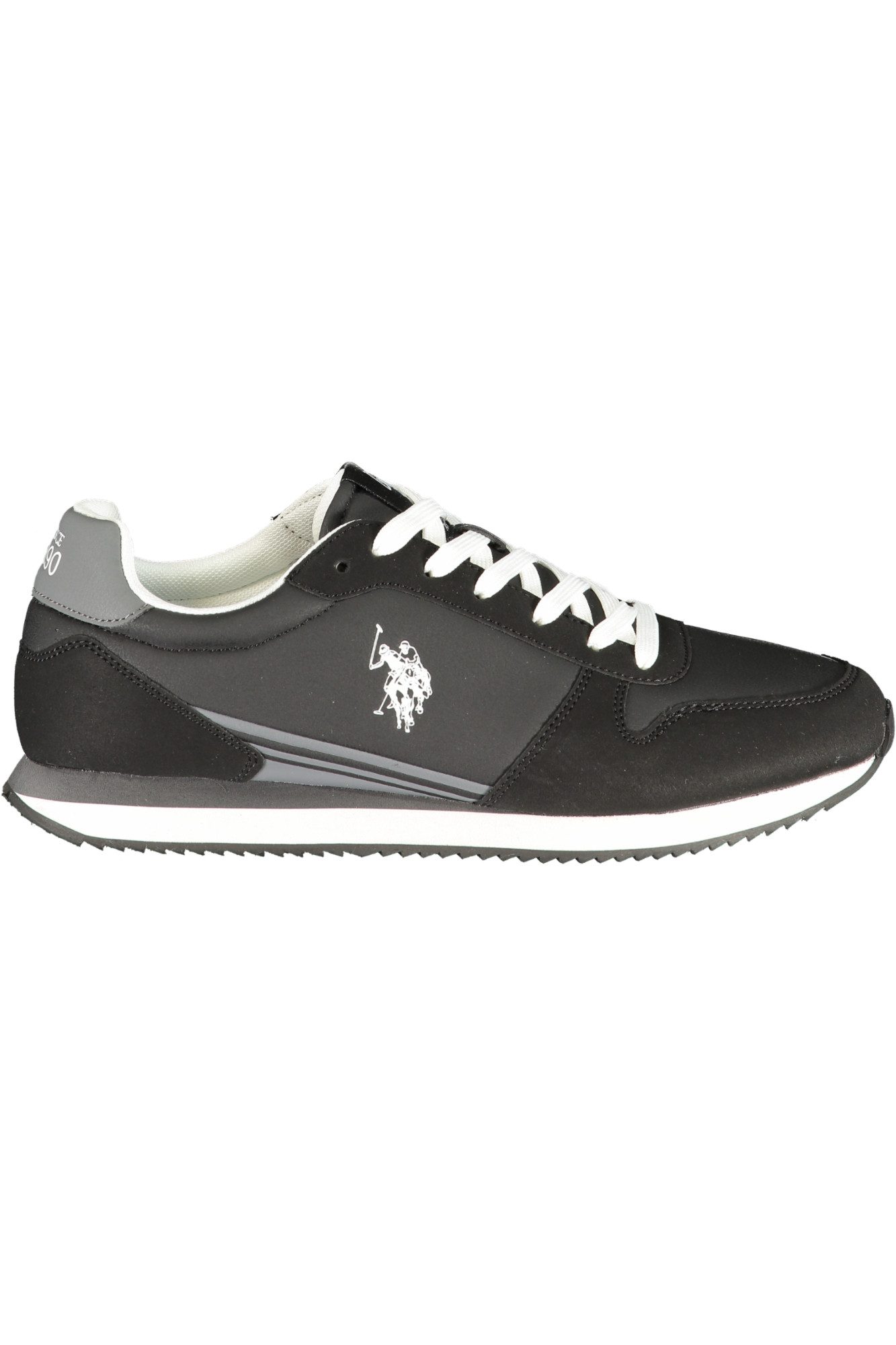 U.S. GRAND POLO Sneaker Herren Sportschuh Schwarz mit Grauen Details und