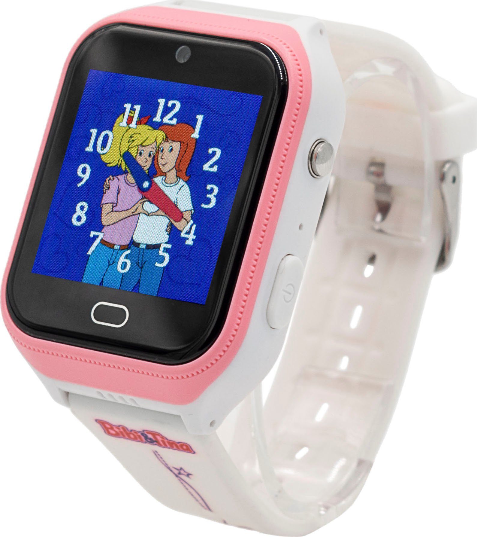 Technaxx Bibi&Tina 4G Kids-Watch Smartwatch (3,9 cm/1,54 Zoll, Proprietär),  1-tlg., Fotofunktion mit lustigen Bibi&Tina Filtern