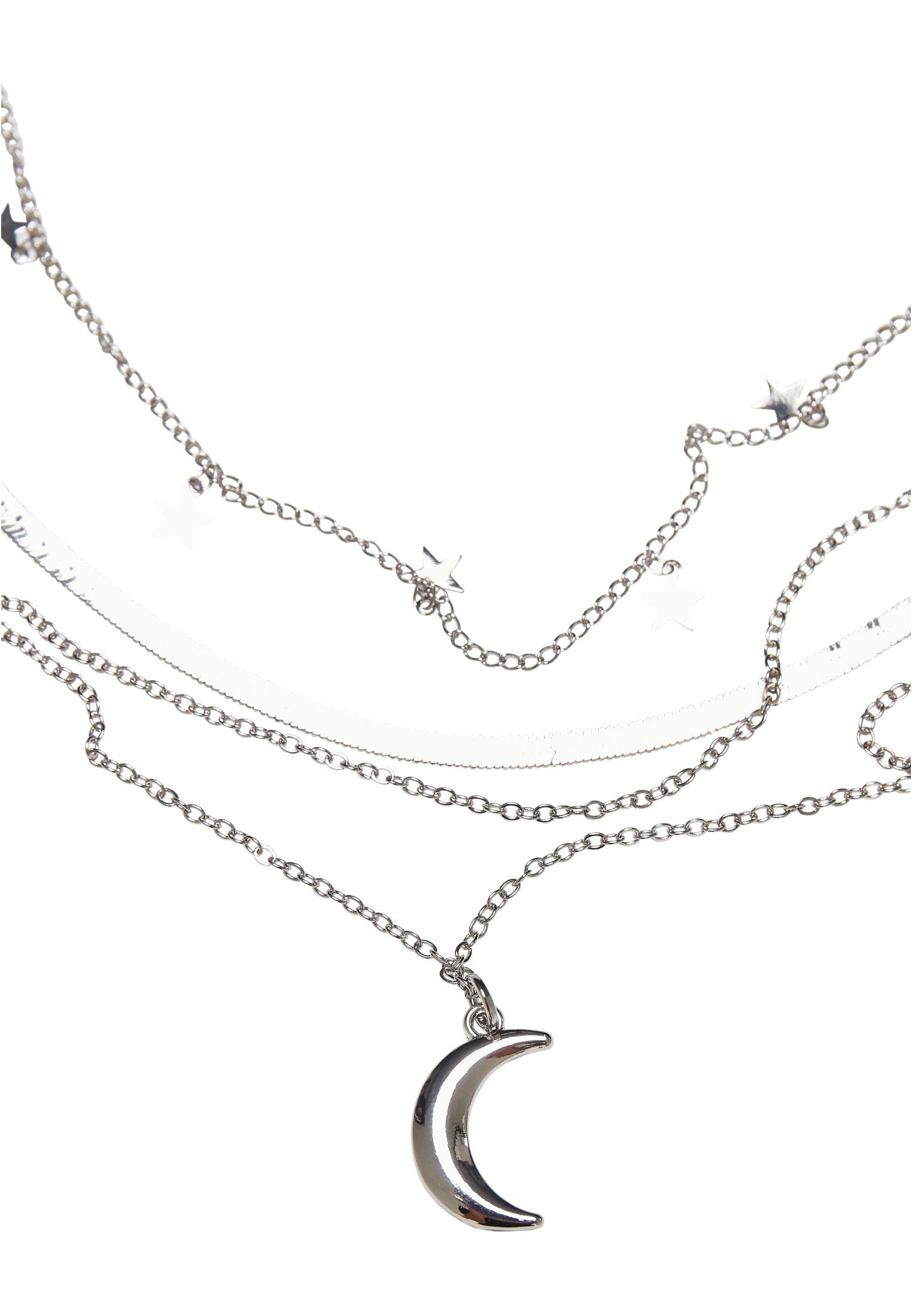 URBAN CLASSICS Schmuckset Accessoires Necklace (1-tlg) silver Layering Stars