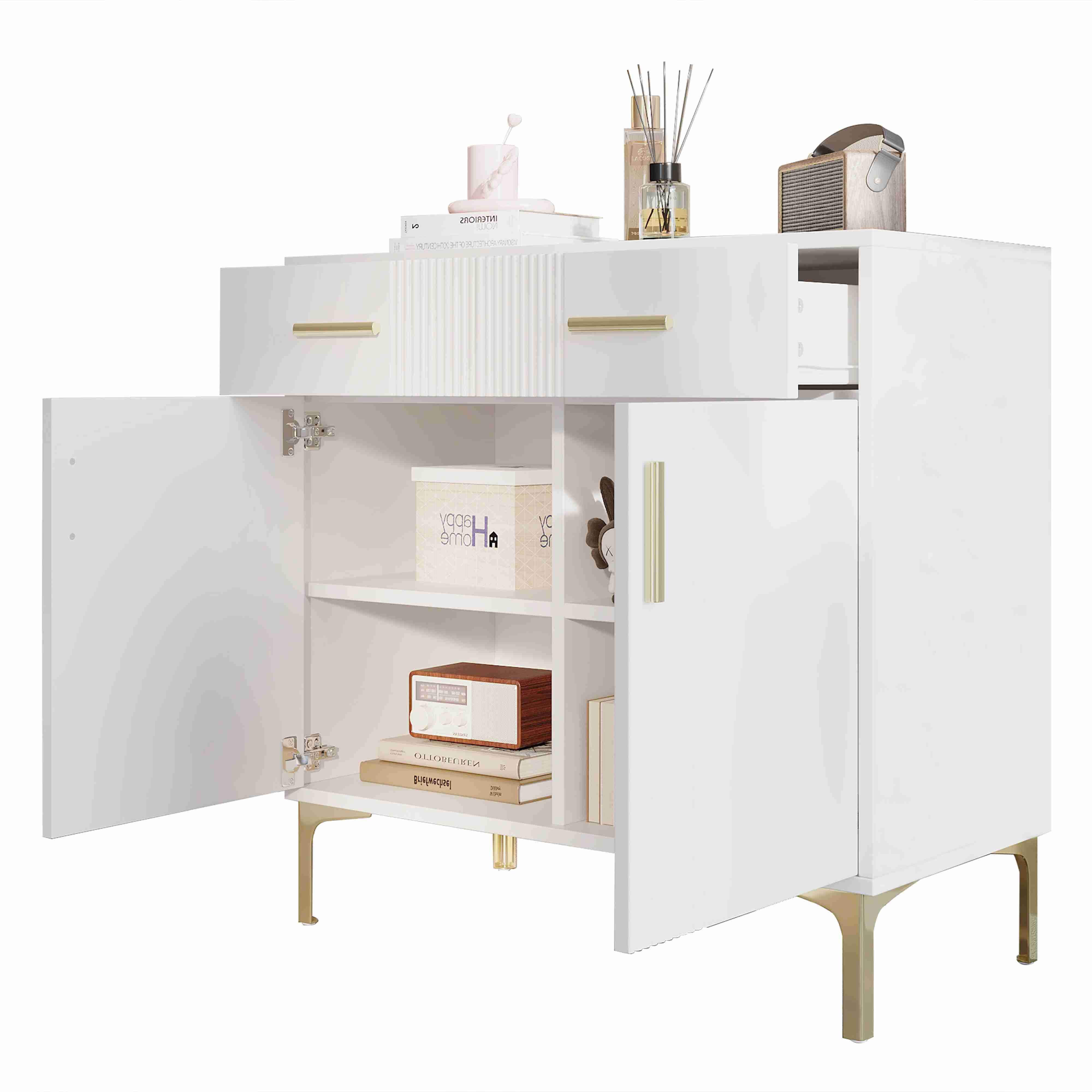 BlingBin Sideboard Moderne Kommode Standschrank (1 St., mit 2 Türen und 2 S günstig online kaufen