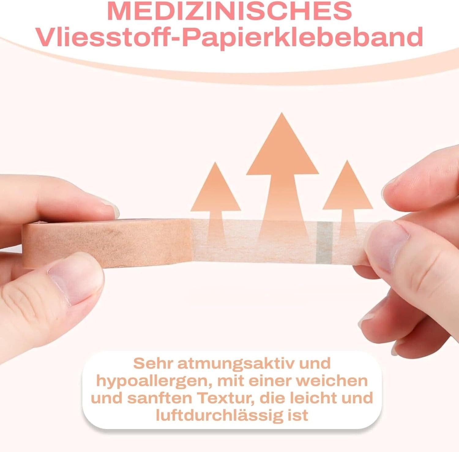 3M Augenlid-Tape Micropore 3M Tape Wimpernverlängerung Vliespflaster Hellbraun Haut Hohe Haftbarkeit – Bild 4 von 5