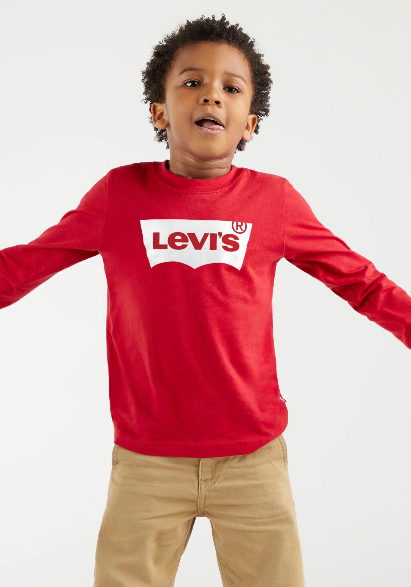 Levi's® Kids Langarmshirt L/S BATWING TEE for BOYS red | Rundhalsshirts