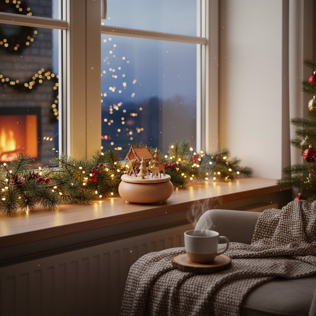 Zeidler Holzkunst Spieluhr Spieldose "Futterkrippe mit Rehen" Erzgebirge We günstig online kaufen