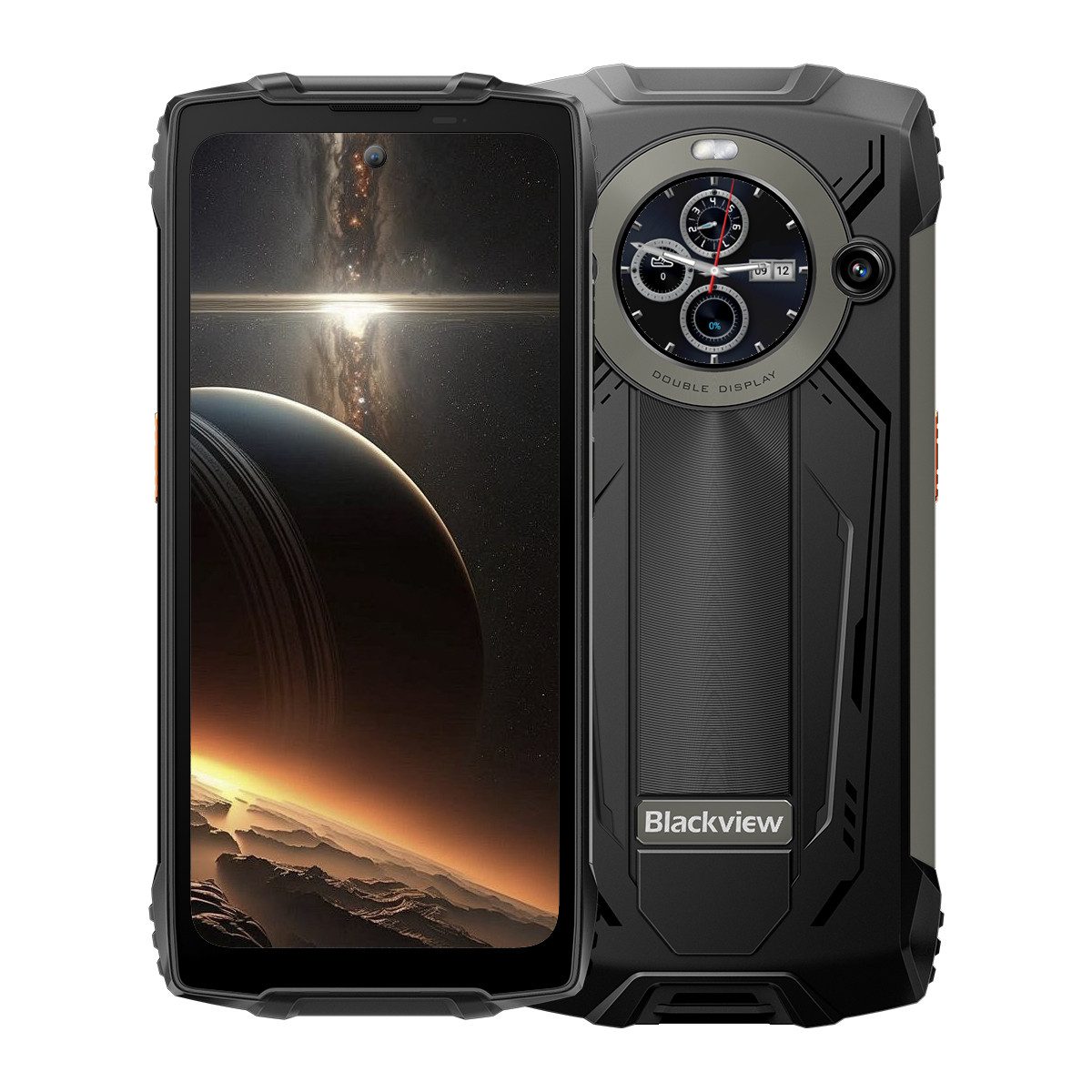 blackview Robustes Outdoor-Smartphone Dual-Display 12GB RAM 256GB 6,5" FHD+ Smartphone (16.51 cm/6.5 Zoll, 256 GB Speicherplatz, 50 MP Kamera)