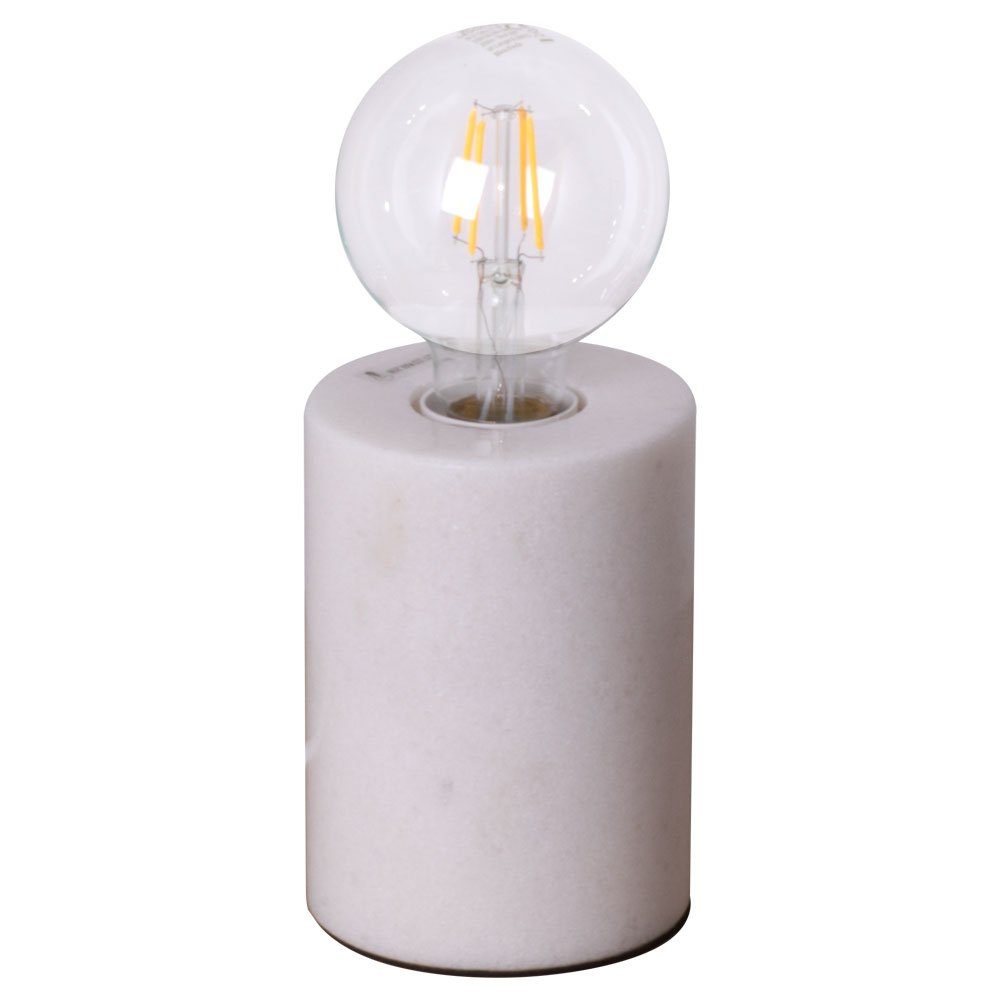 Paulmann LED Tischleuchte, Leuchtmittel nicht inklusive, Vintage Nacht Schreib Tisch Leuchte Marmor Schlaf Zimmer