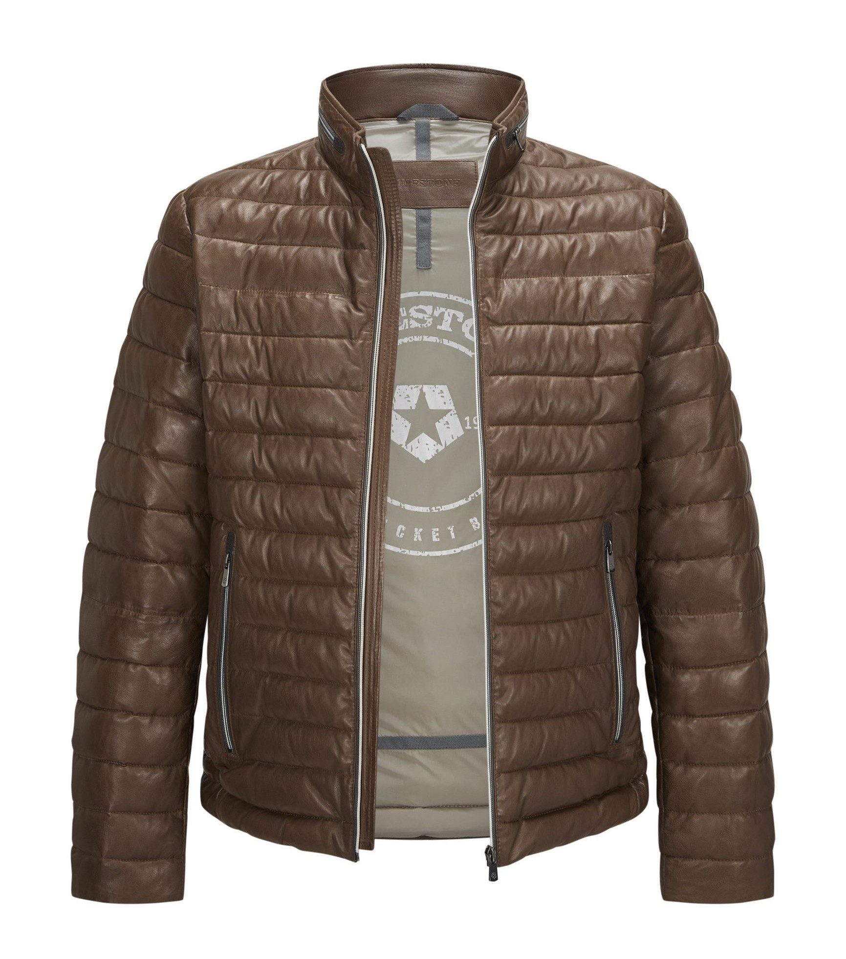 MILESTONE Lederjacke MSCortino Steppjacke aus feinem Nappaleder