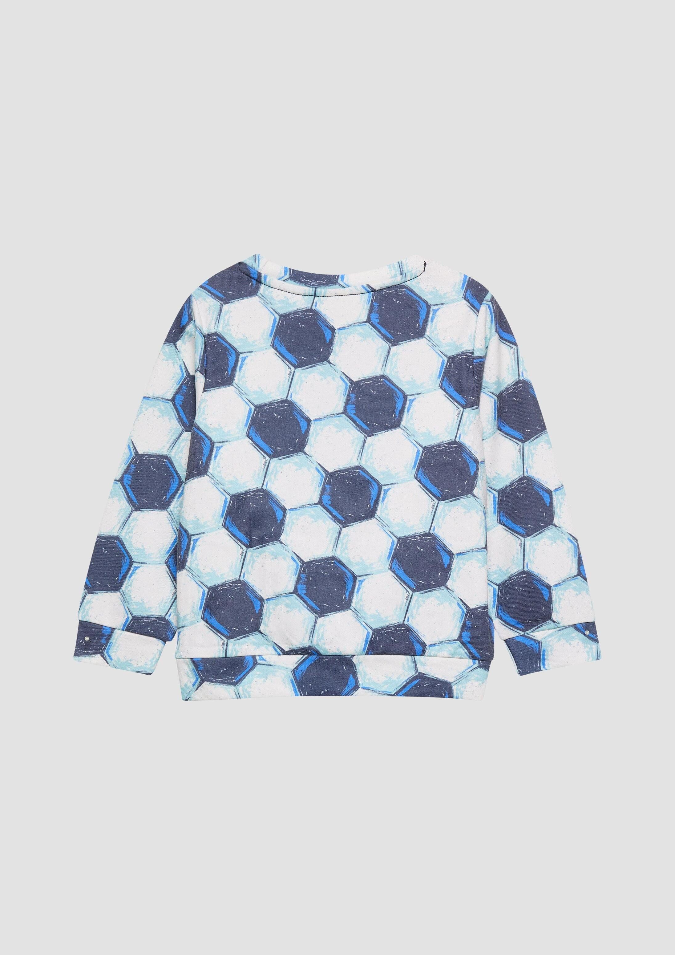 s.Oliver Sweatshirt Sweatshirt Sweatshirt mit Fußball-Print