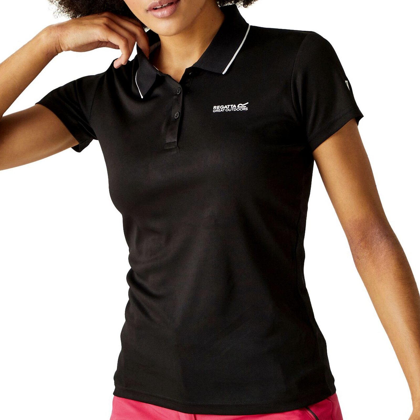 Regatta Poloshirt Poloshirt mit Marken-Logo und -schriftzug auf der Vorderseite