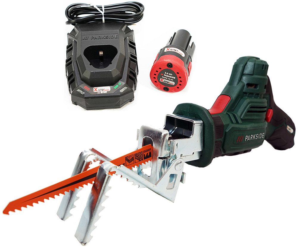Akku-Astschere 12V Akku Astsäge Astschere PAAS 12 im Transportkoffer