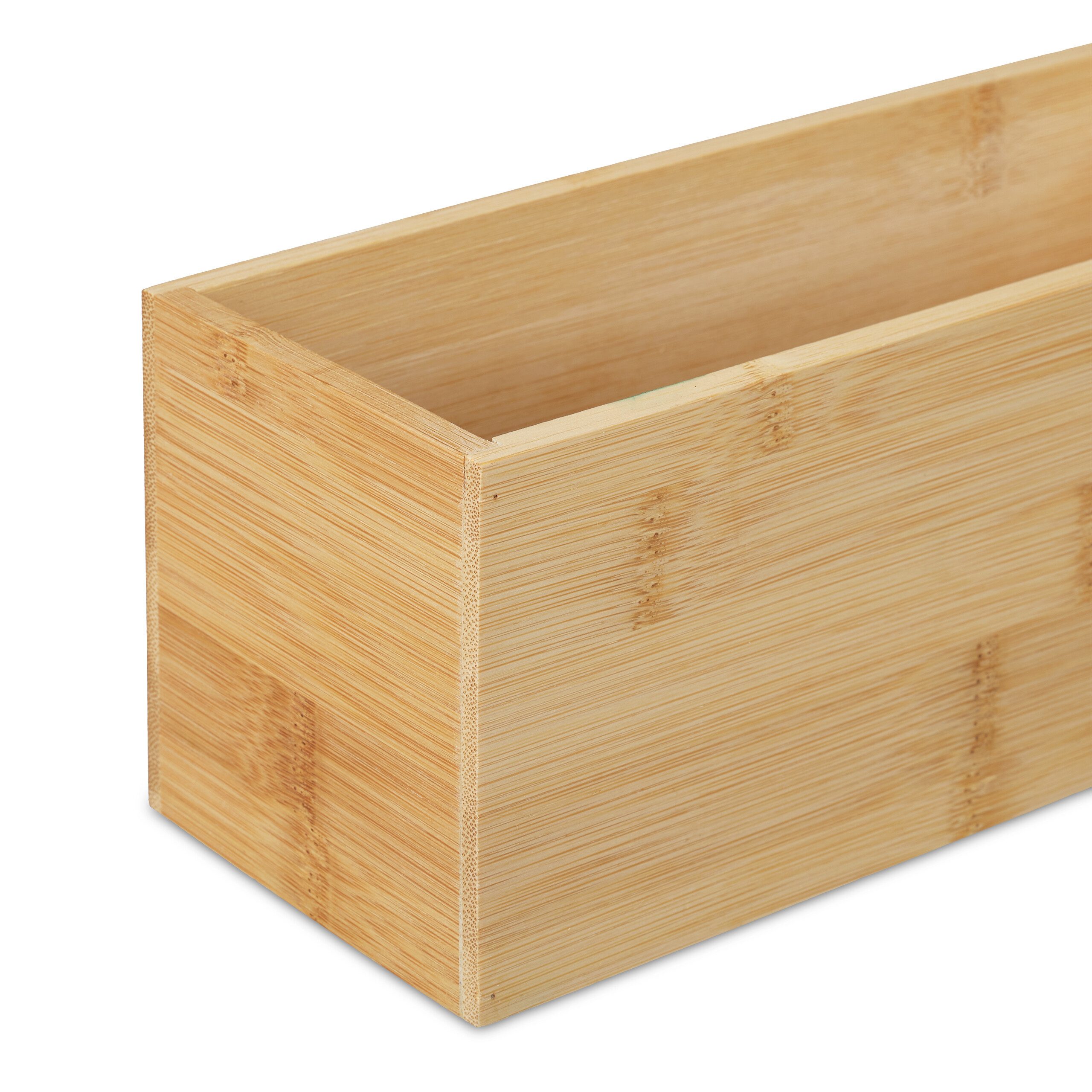 relaxdays Organizer Bambus Aufbewahrungsbox im 2er Set (2 St., 2er Set) – Bild 5 von 5