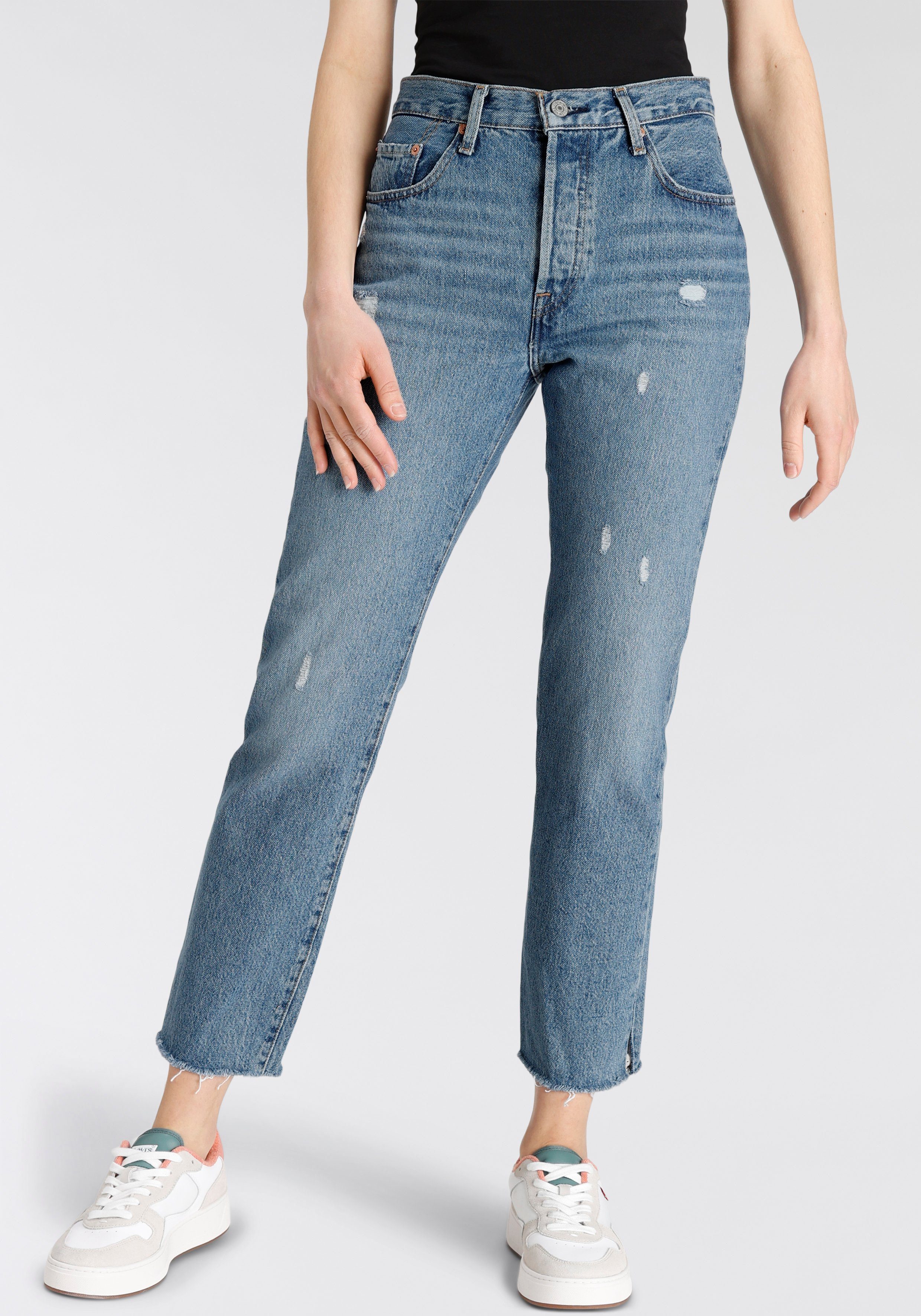 Levi's® 5-Pocket-Jeans Damen Jeans 501 Regular Fit cropped (1-tlg)