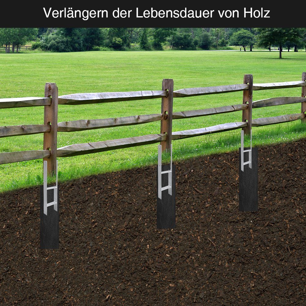 Clanmacy H-Pfostenanker 2-8x H-Anker Pfostenträger Kanthölzer Langlebig Pfosten Pfostenanker