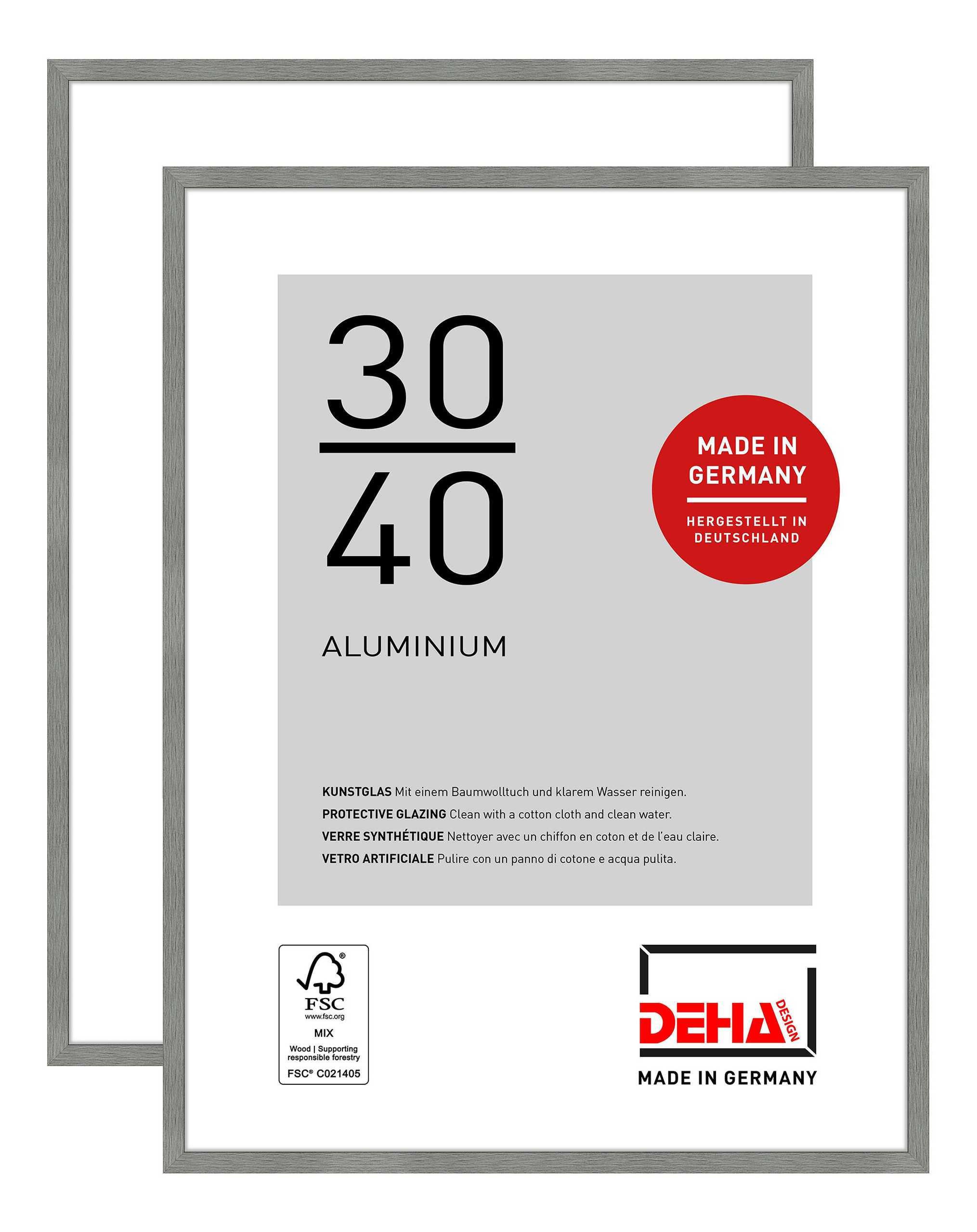 DEHA DESIGN Bilderrahmen Aluminium Bilderrahmen Tribeca, (2 St)