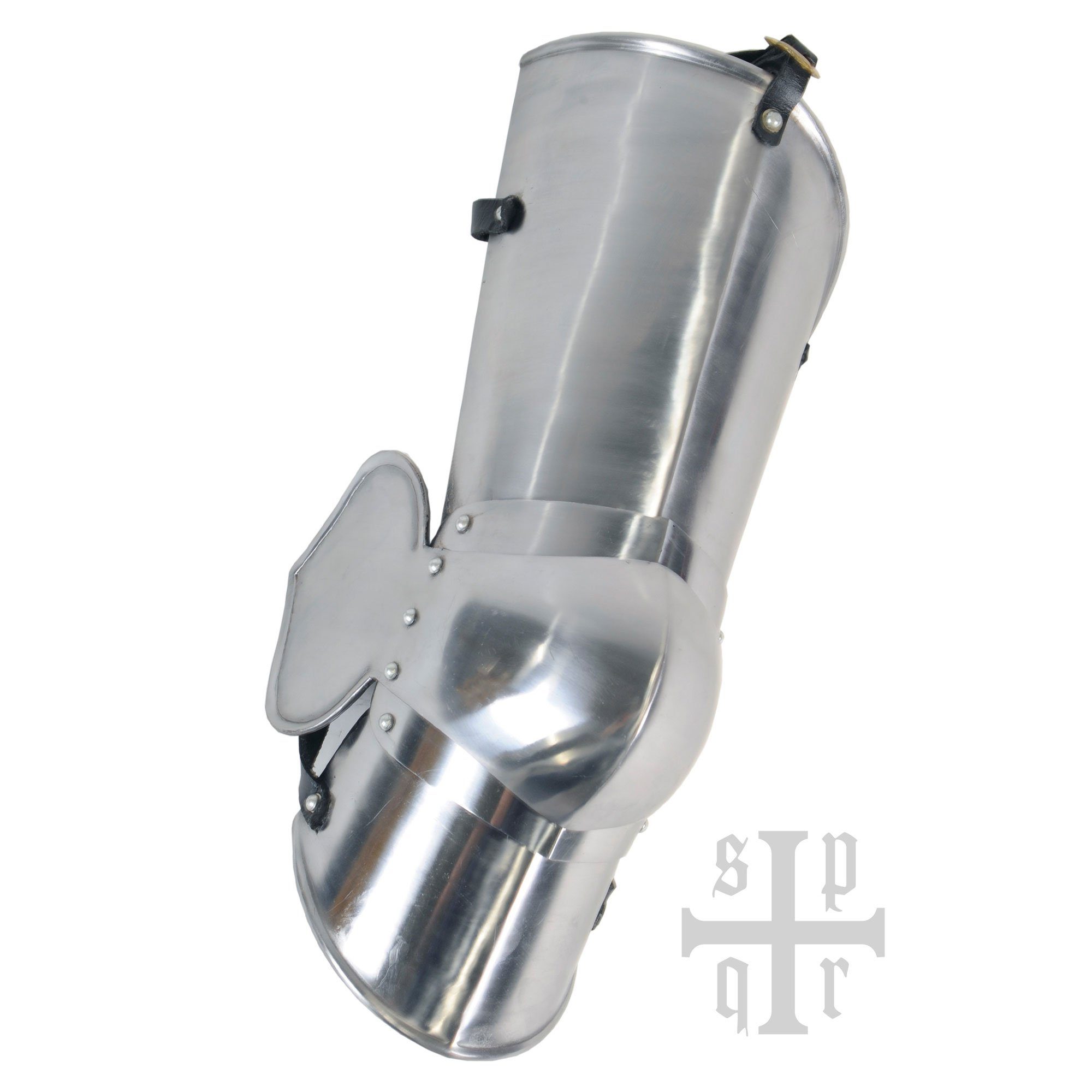 Battle Merchant Ritter-Kostüm Mittelalterliches Beinzeug, Diechlinge und Kniebuckel, 14. Jh., 1,6 mm