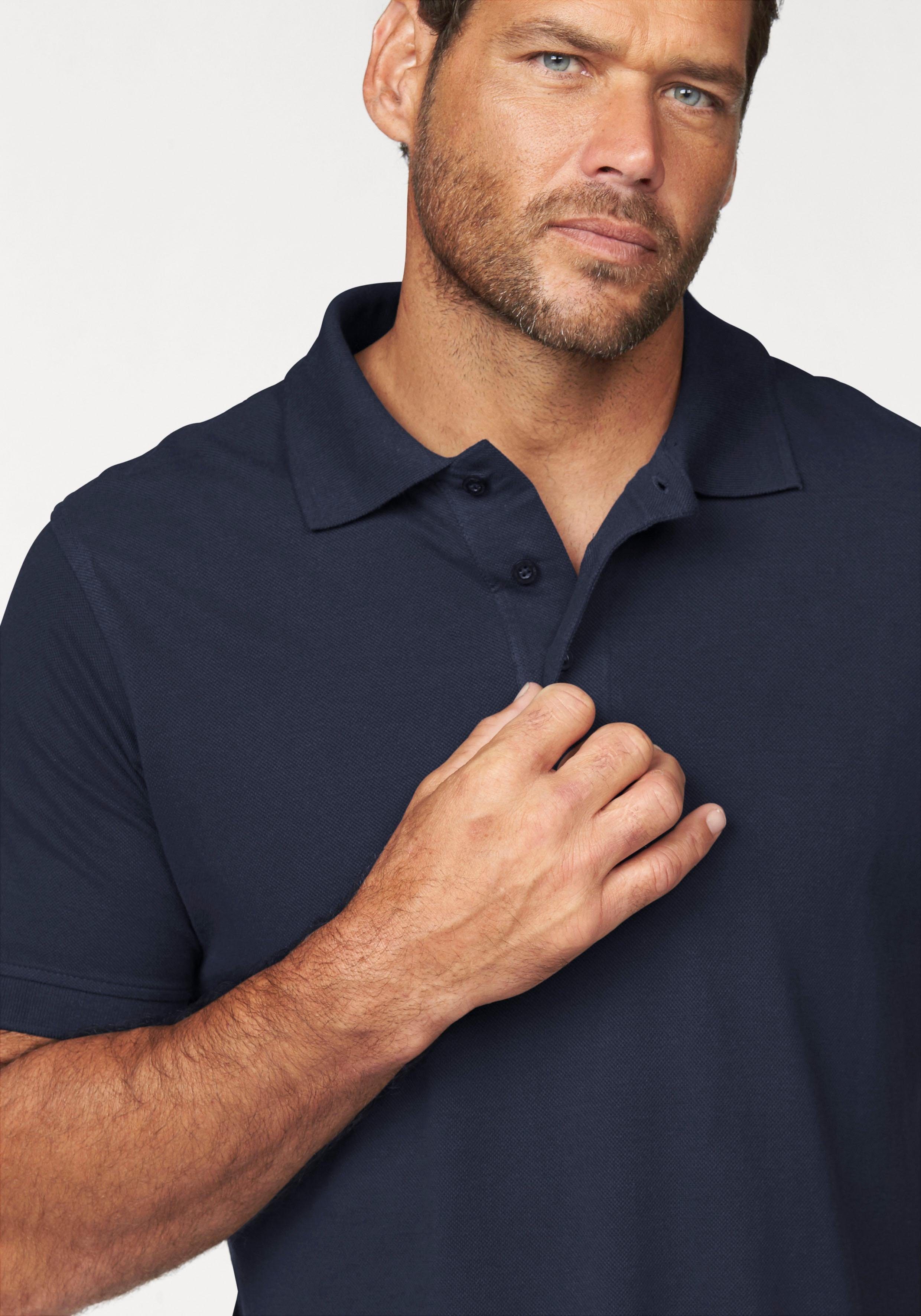 Man's World Poloshirt Kurzarm, lockere Passform, unifarben – Bild 4 von 5