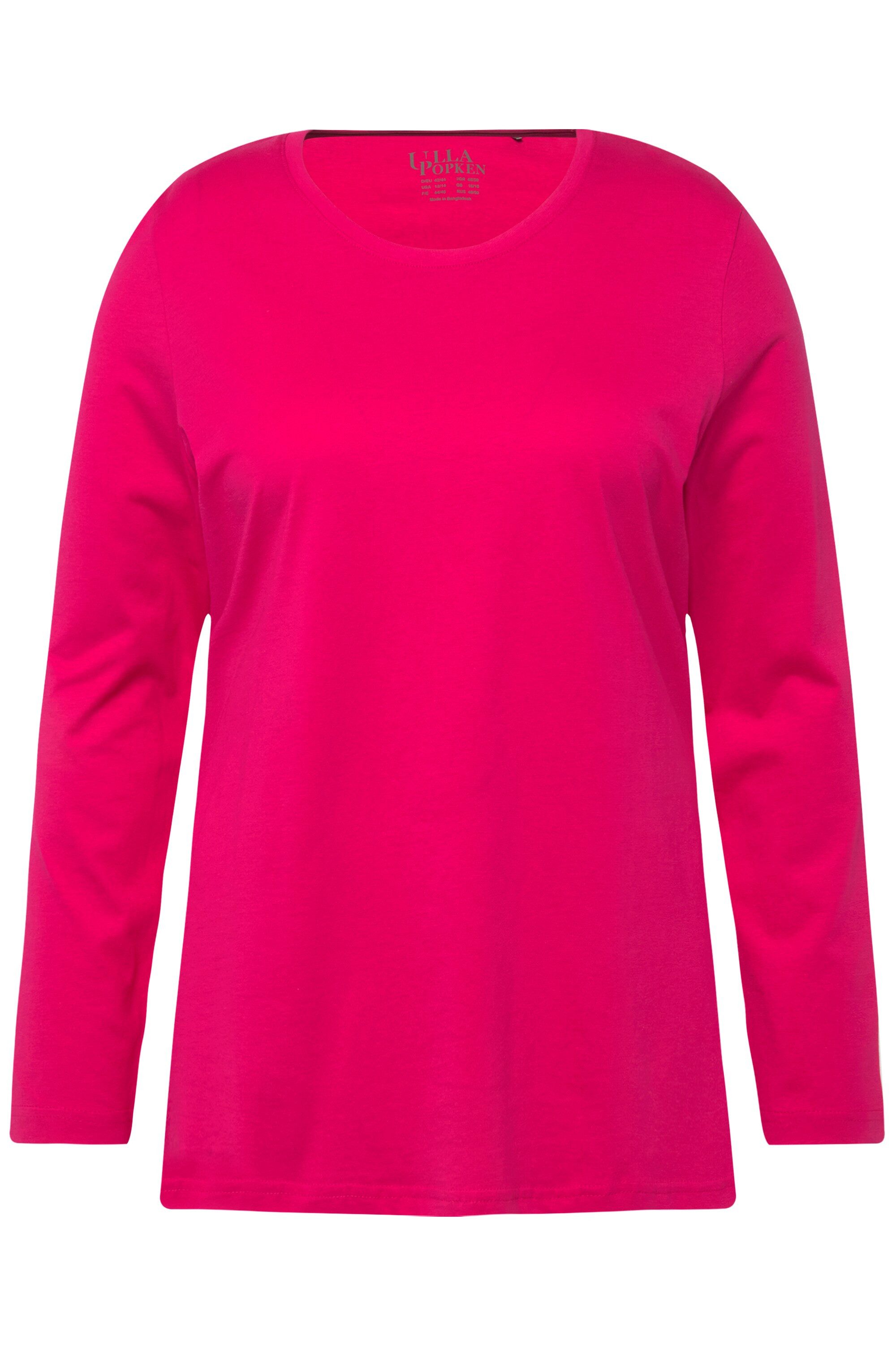 Ulla Popken T-Shirt bis 64 Oberteil Langarmshirt Basic Langarm günstig online kaufen