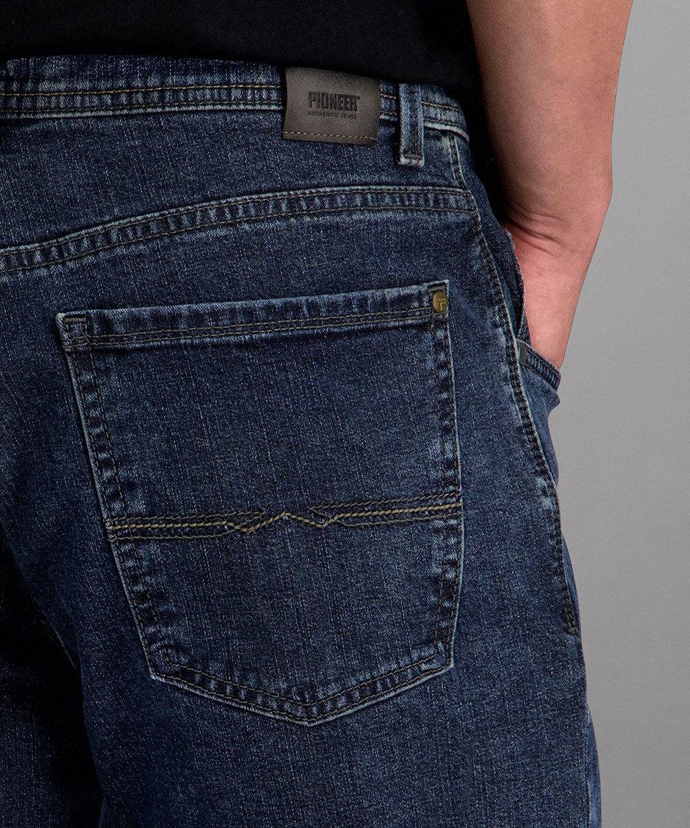 Pioneer Authentic Jeans 5-Pocket-Jeans PIONEER AUTHENTIC JEANS Herren Straight Leg Jeans Rando Regular Fit - normaler Beinverlauf - Blue Stretch Denim