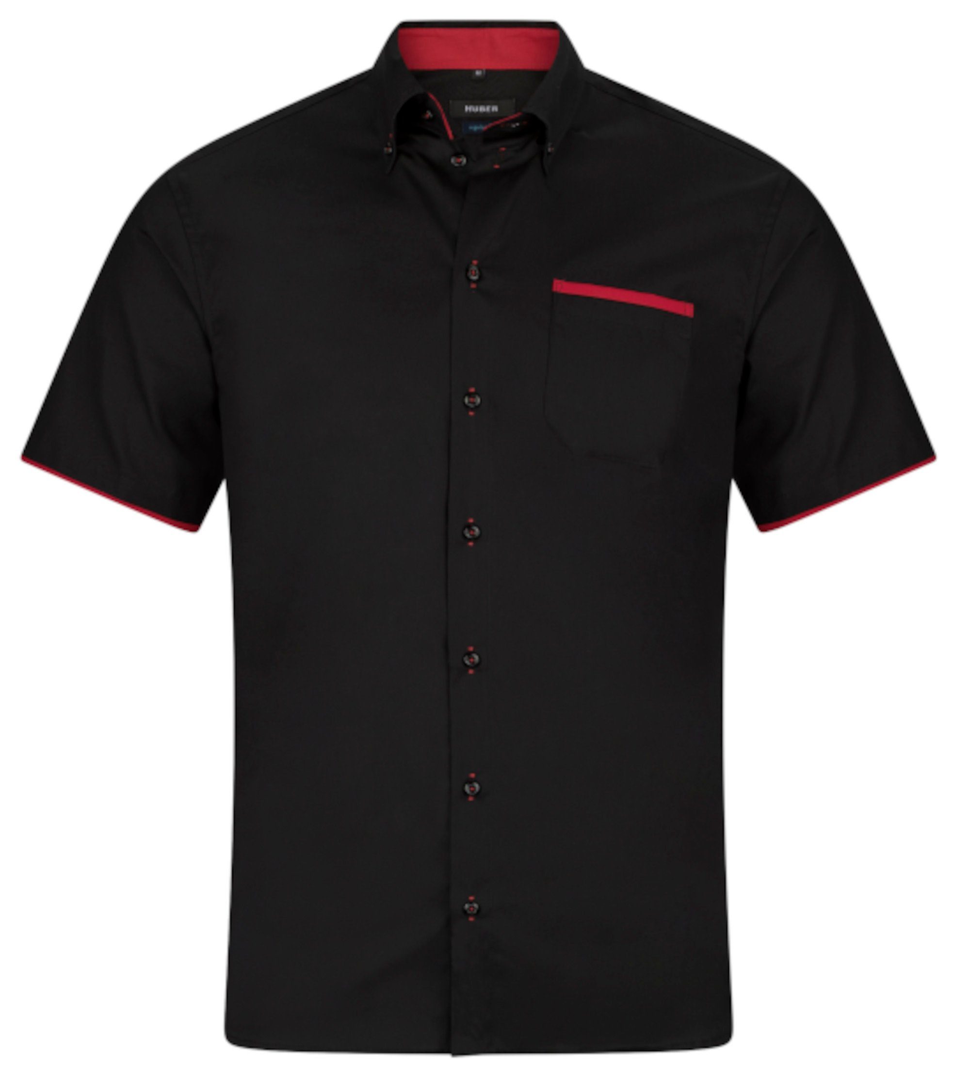 Huber Hemden Kurzarmhemd HU-0157 Button-down, Kontrast, günstig online kaufen