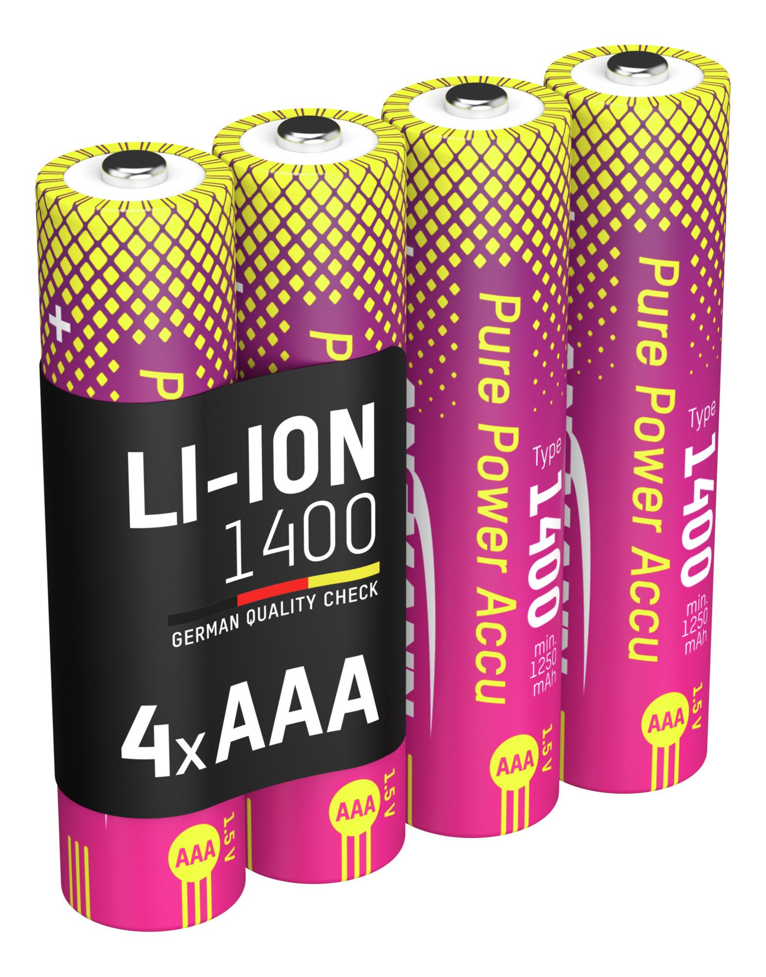 ANSMANN AG Pure Power Micro AAA 1400, hohe Kapazität und lange Laufzeit Akku 1400 mAh (1.5 V)