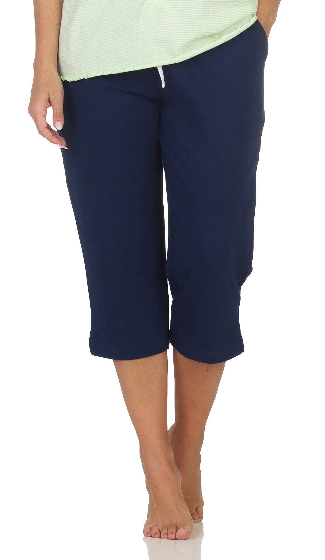Normann Relaxanzug Damen Schlafanzug Pyjama Capri-Hose 3/4-lang - perfekt zu kombinieren – Bild 5 von 5