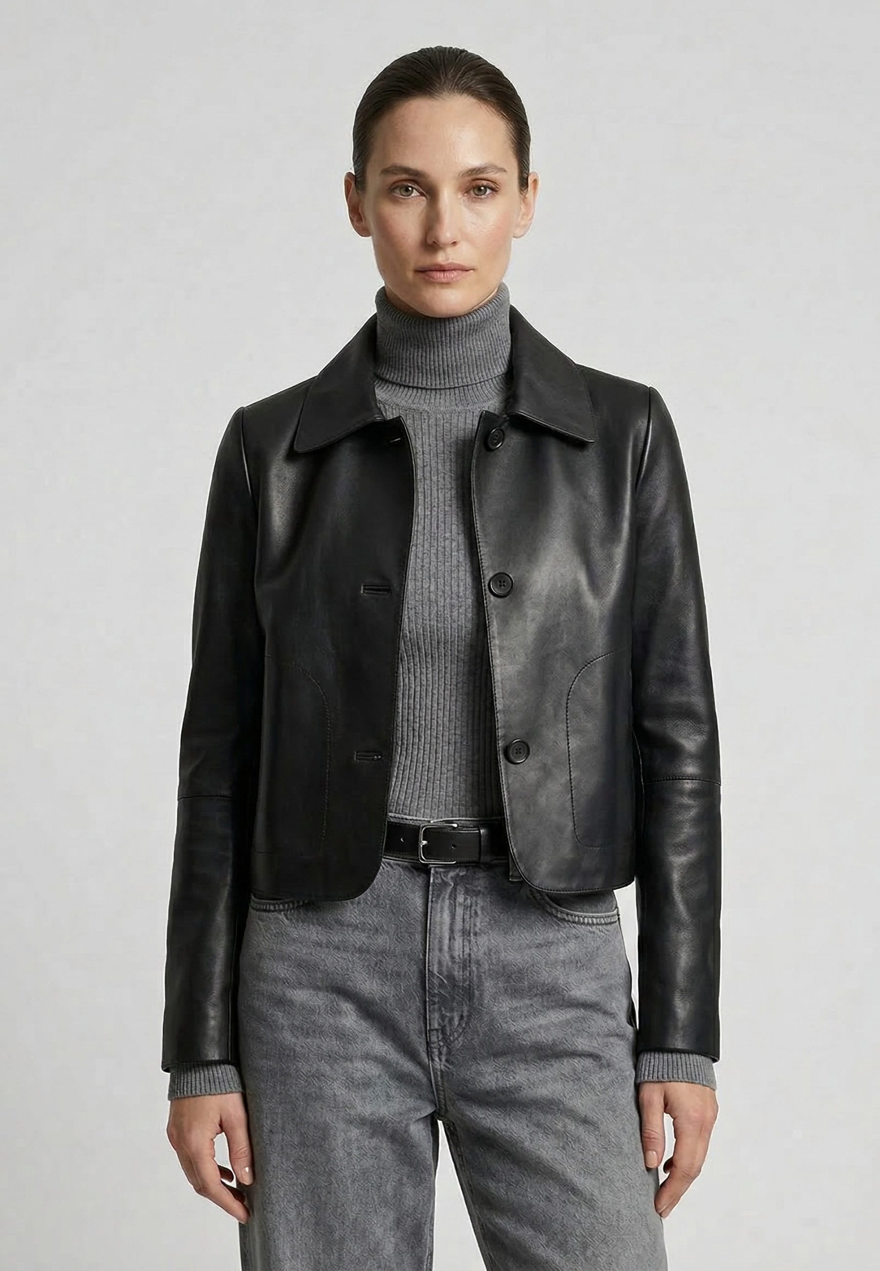 RICANO Lederjacke Jeena Hochwertiges Lamm Nappa Leder