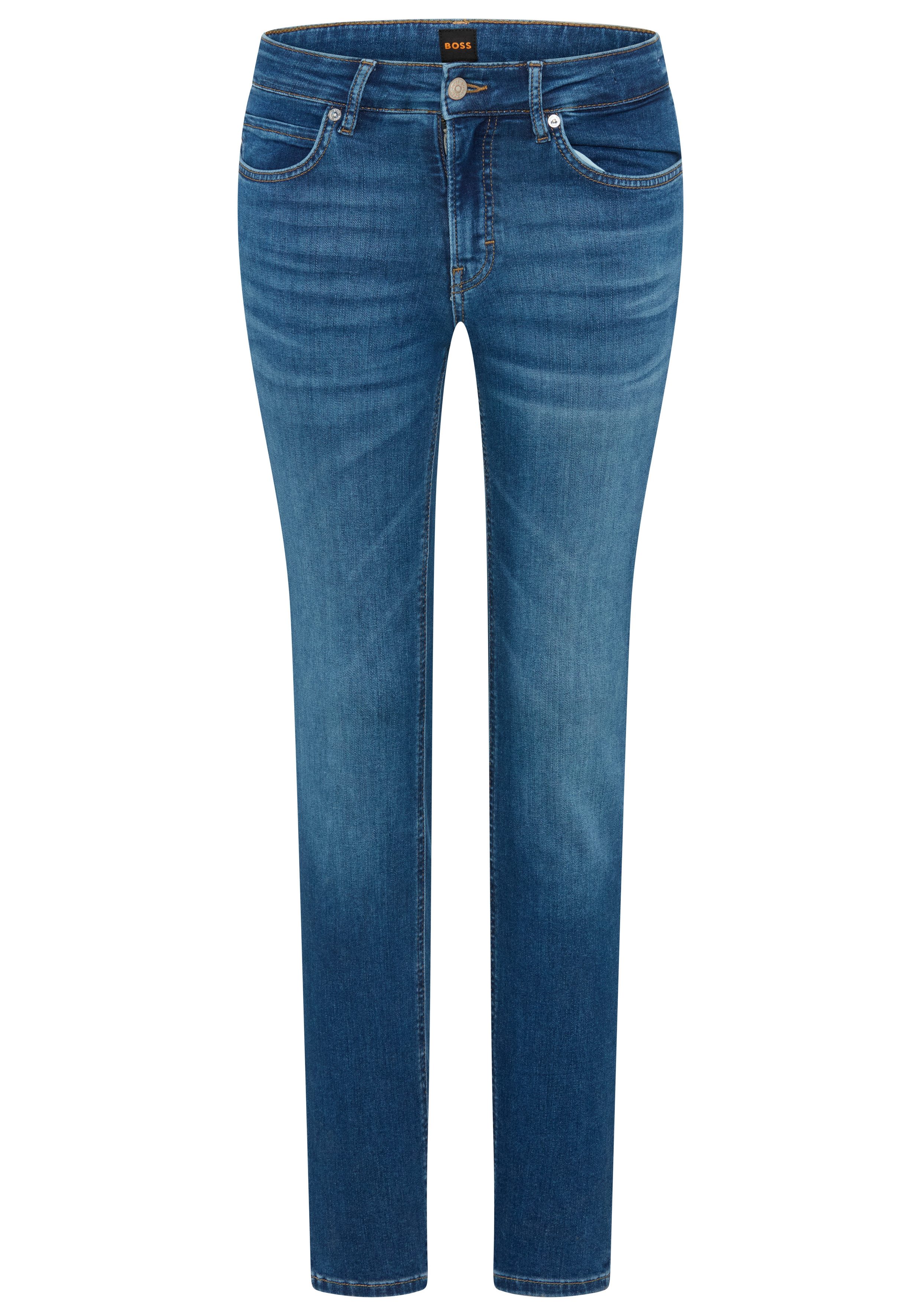 BOSS ORANGE Slim-fit-Jeans JACKIE MR 10.0 Premium Damenmode mit mittlerem Bund, Power-Stretch-Denim