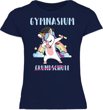 Shirtracer T-Shirt Gymnasium Grundschule Einhorn Einschulung Mädchen