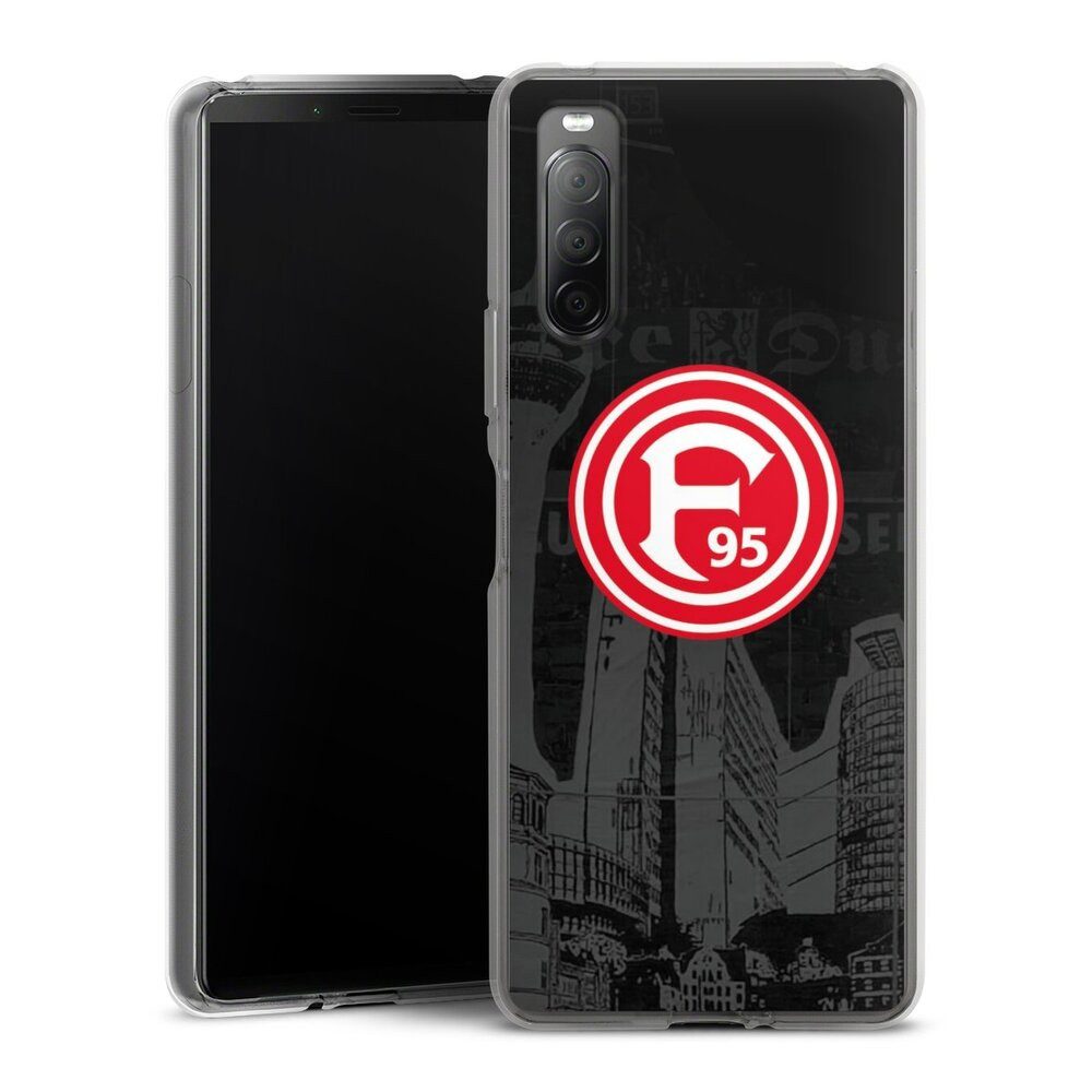 DeinDesign Handyhülle Fortuna Düsseldorf Offizielles Lizenzprodukt Logo Fortuna Logo City, Sony Xperia 10 II Silikon Hülle Bumper Case Handy Schutzhülle