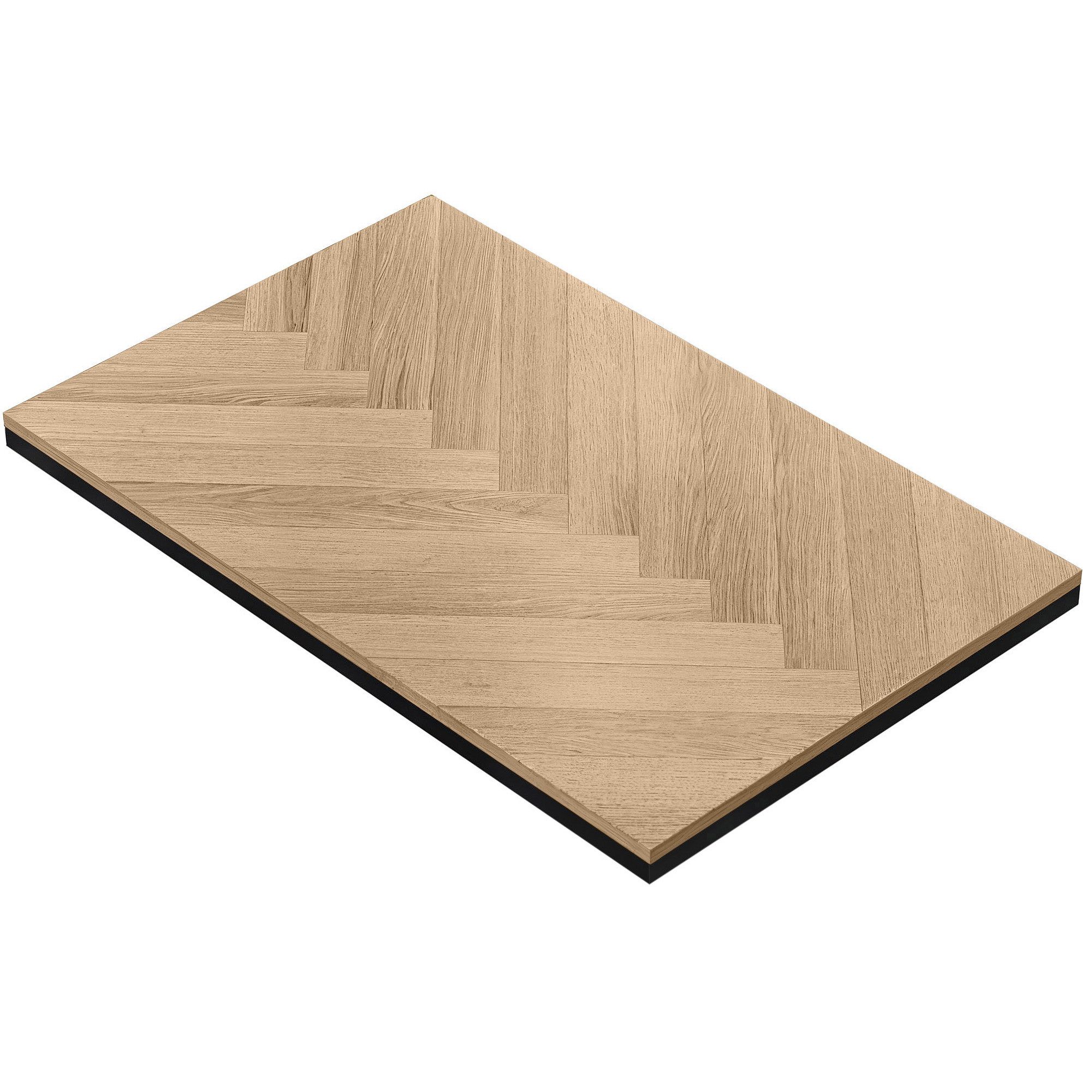 GGMMÖBEL Tischplatte Fishbone Echtholz Furnier (1 Stück), Innen Hohe Tragkraft/Langlebig