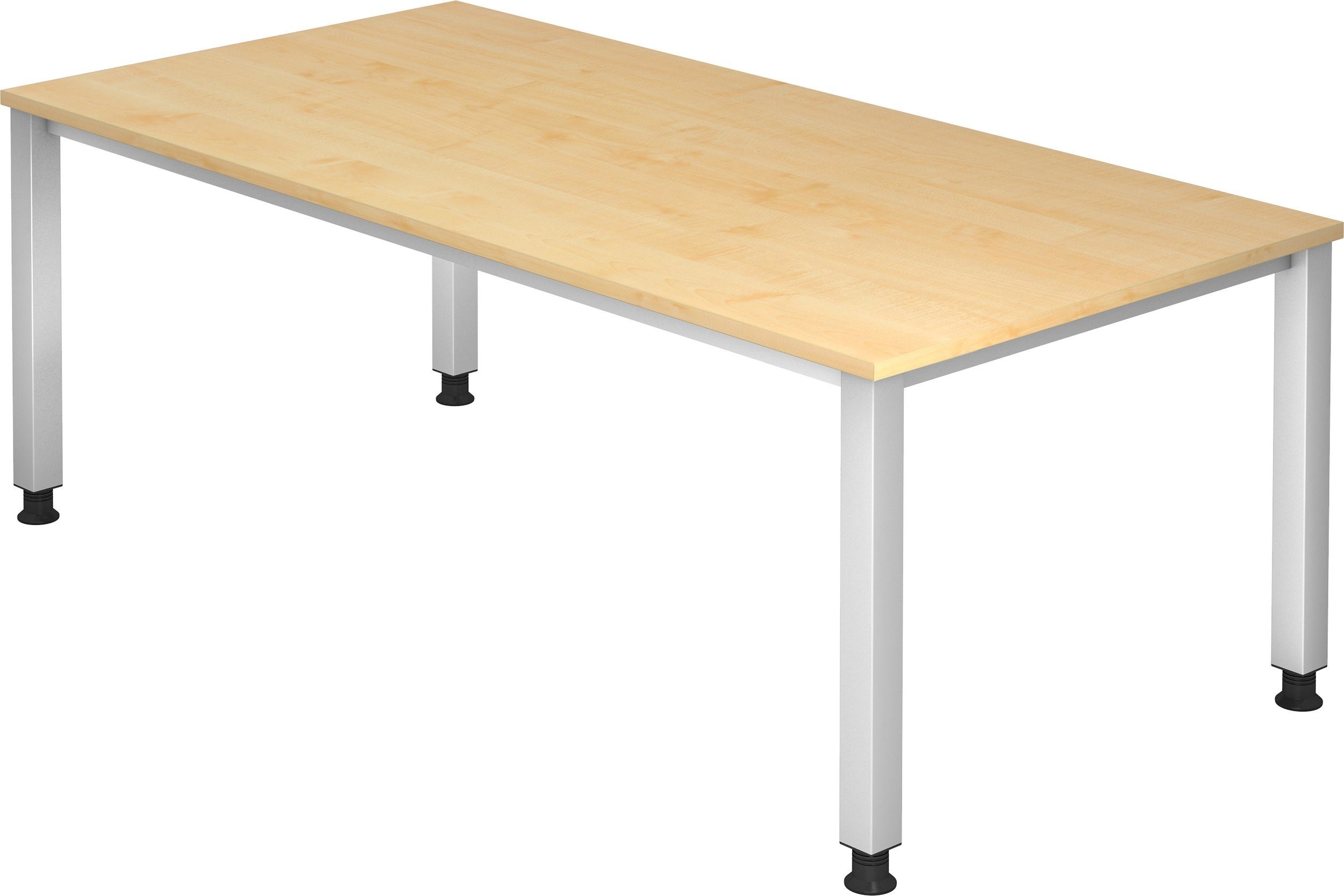 bümö Schreibtisch Schreibtisch Serie-Q, Rechteck: 200 x 100 cm - Dekor: Ahorn