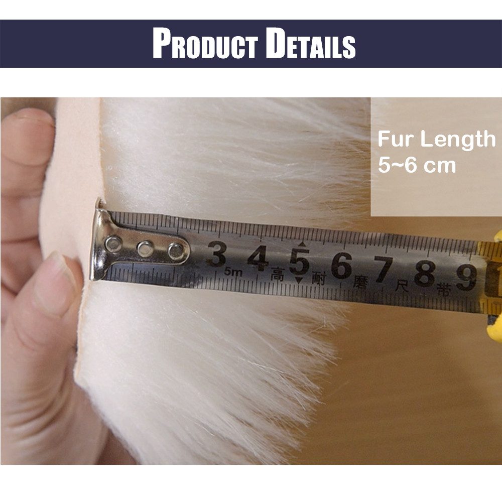 BTTO TEPP Hochflor-Teppich Faux Teppich Kunstfell Nachahmung Wolle Bettvorl günstig online kaufen