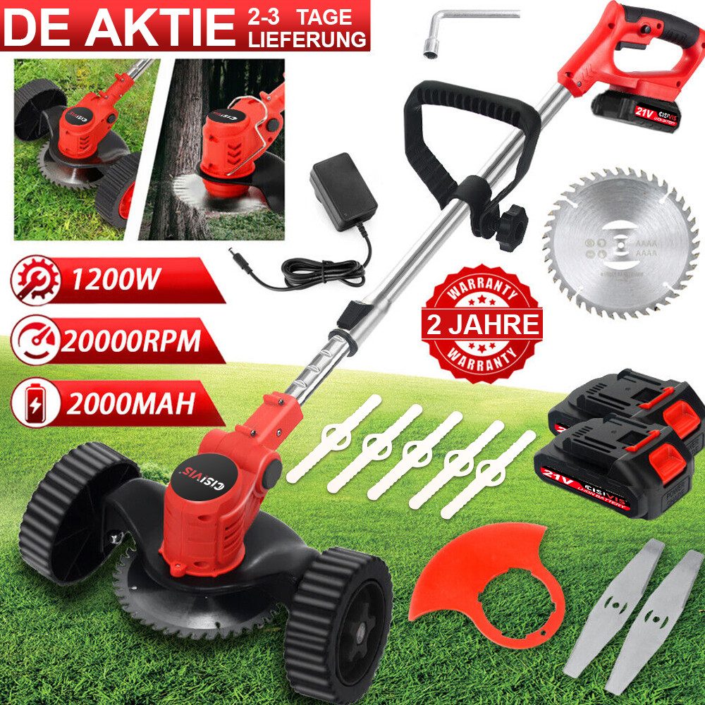Gotagee Akku-Rasentrimmer Akku Rasenmäher 1200W,ausgestattet mit günstig online kaufen