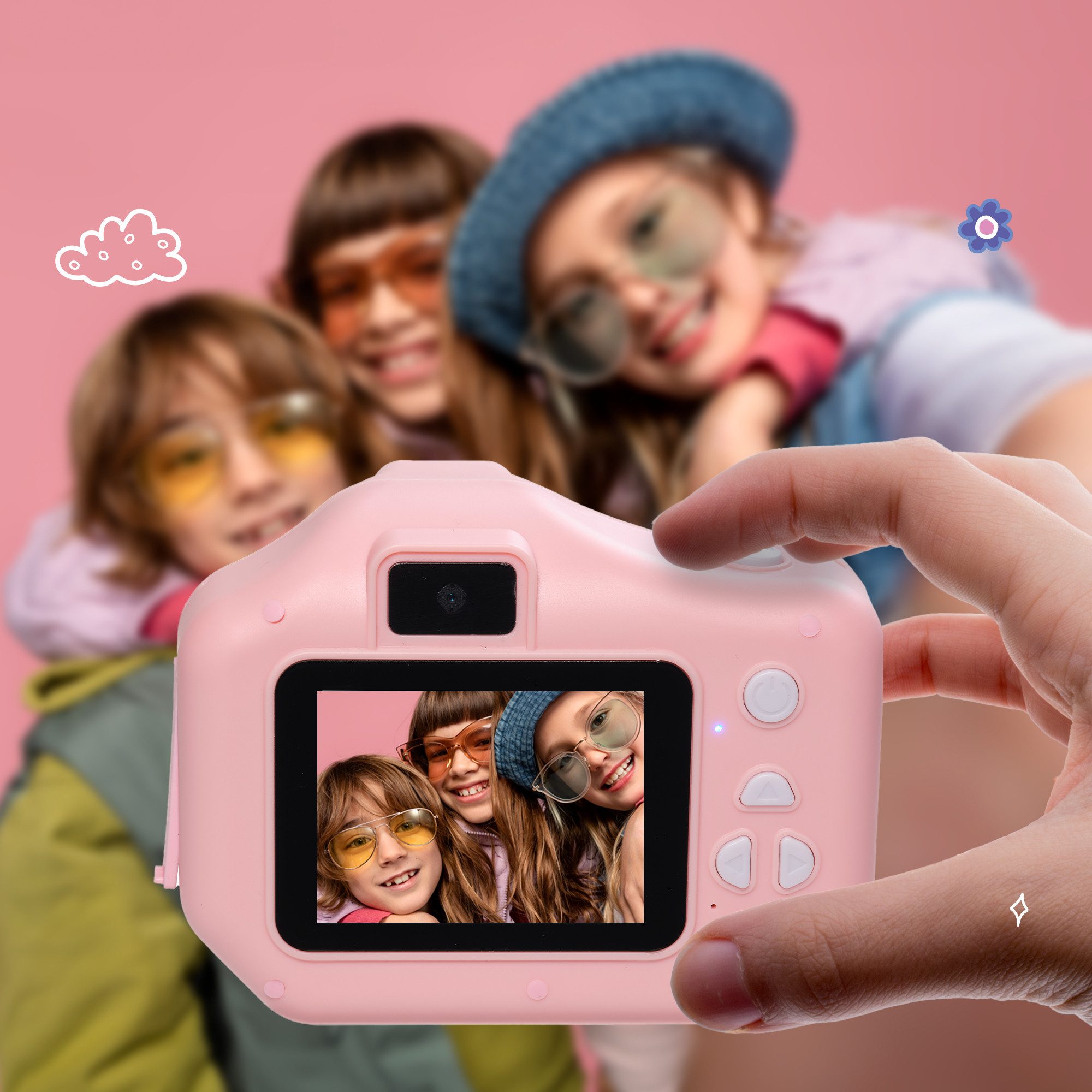 Denver KPC-1370P Kinderkamera (0 MP, Thermodruck, 3 Papierrollen inkl., Selfie-Linse, 10× Digitalzoom)