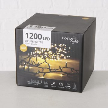 BOLTZE Wanddekoobjekt Boltze Cluster (Lichterkette, für Outdoorbereich geeignet, 24 m Lang)