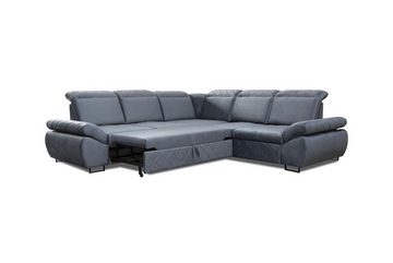 JVmoebel Ecksofa Moderne Design Sofas Couchs Möbel Textil LForm Neu Wohnzimmer Ecksofa, Mit Bettfunktion