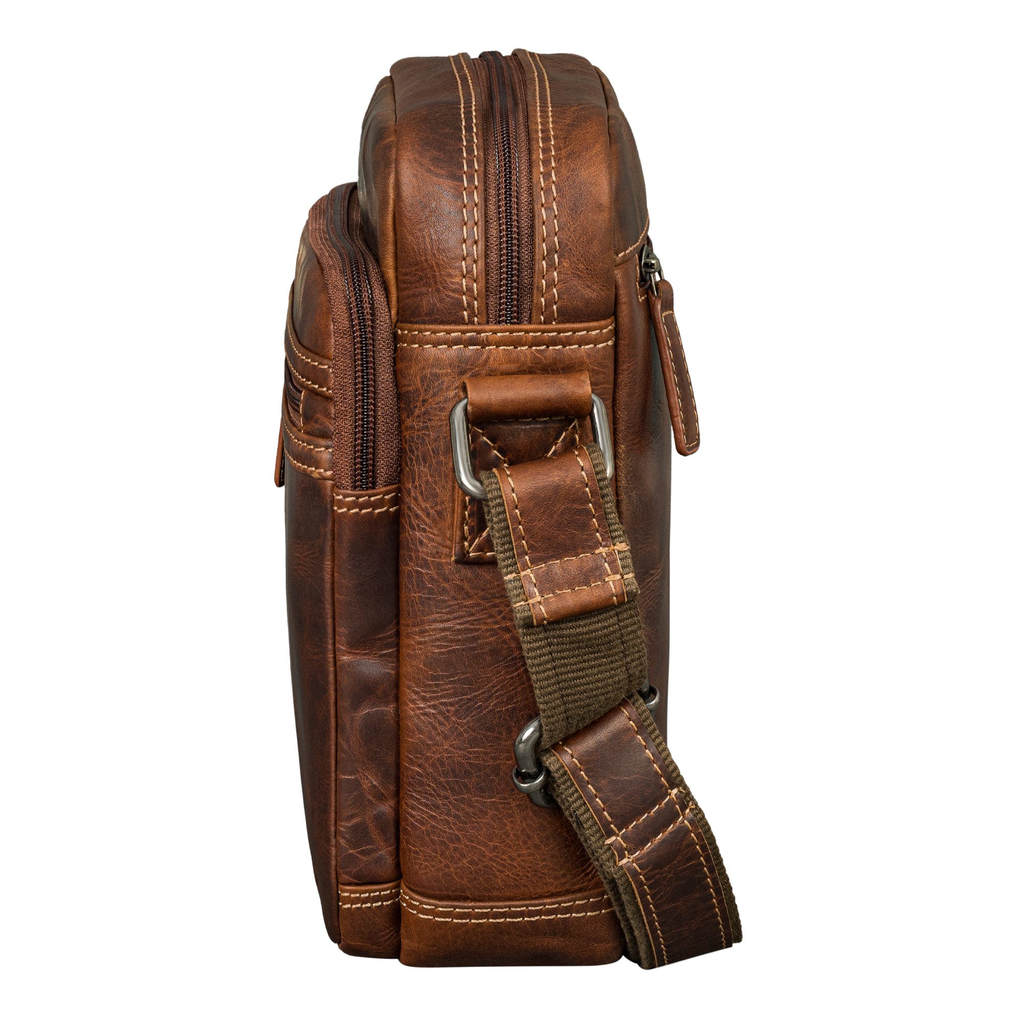 STILORD Schultertasche "Kony" Vintage Umhängetasche Herren Leder Robuste Kleine Messenger Bag