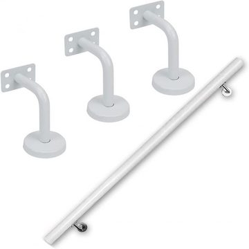 Lubgitsr Handlauf Weißen Handlaufhalterungen, Stahlhalterung Treppengeländer-Handlauf, (5 St)