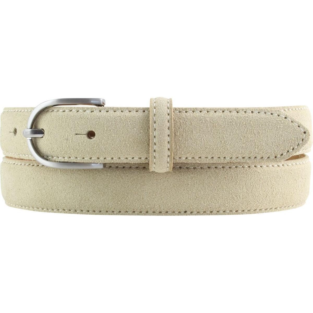 Ledergürtel Damen-Gürtel aus Veloursleder 2,5 cm - Velour-Ledergürtel für Damen 25
