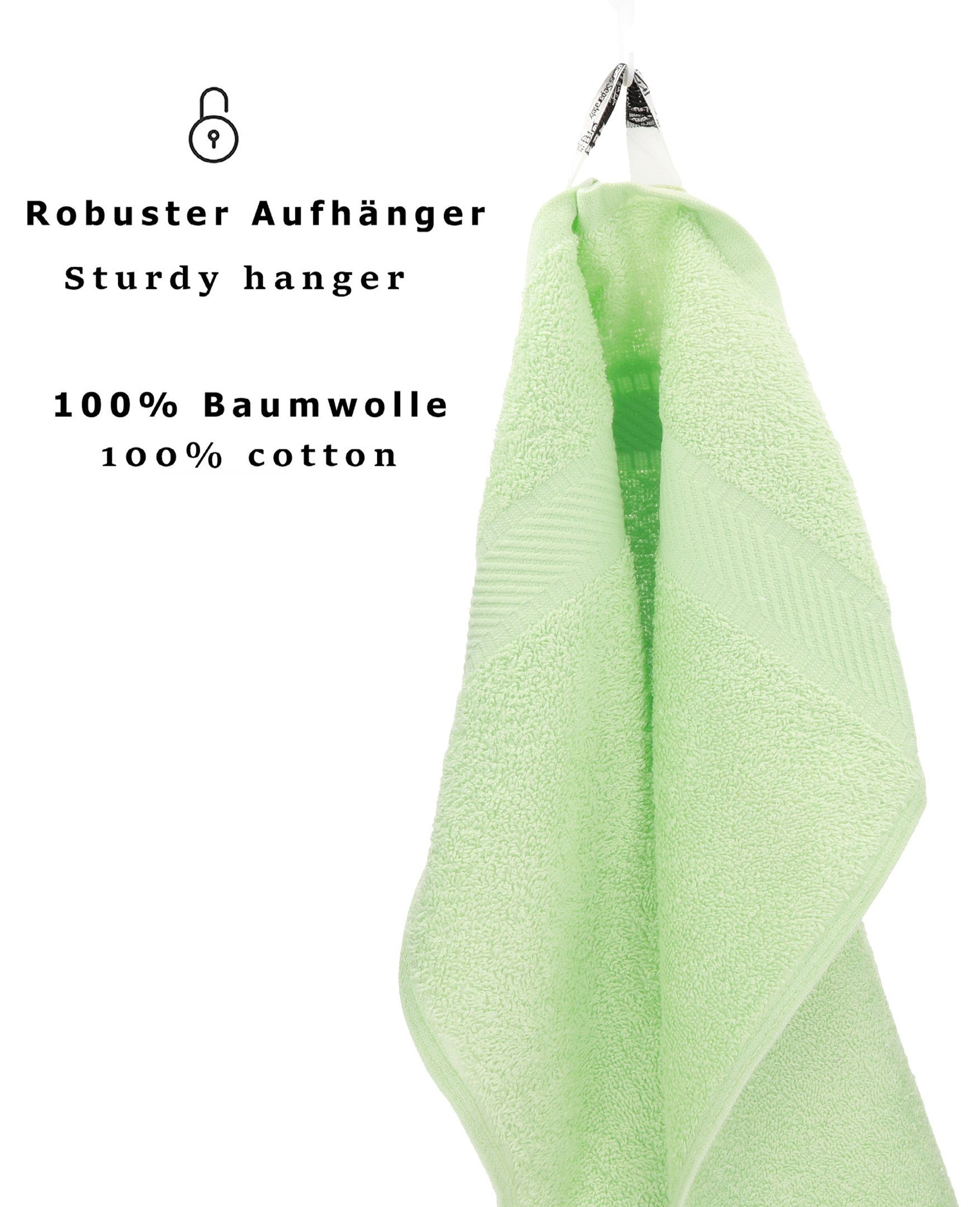 Betz Handtücher x Stück Baumwolle HandtücherPalermo Farbe 100% cm 6 grün und 50 Größe rosé, 100