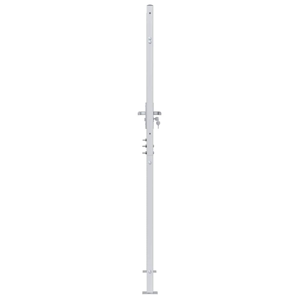 vidaXL Gartentor Gartentor mit Schloss Silber 85 x 196 cm Edelstahl – Bild 5 von 5